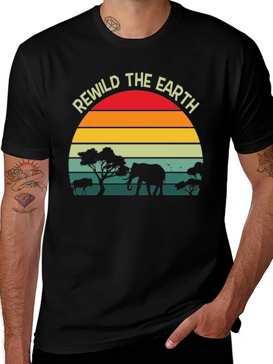 Rewild the Earth T-Shirt - Wildlife Conservation Tee
