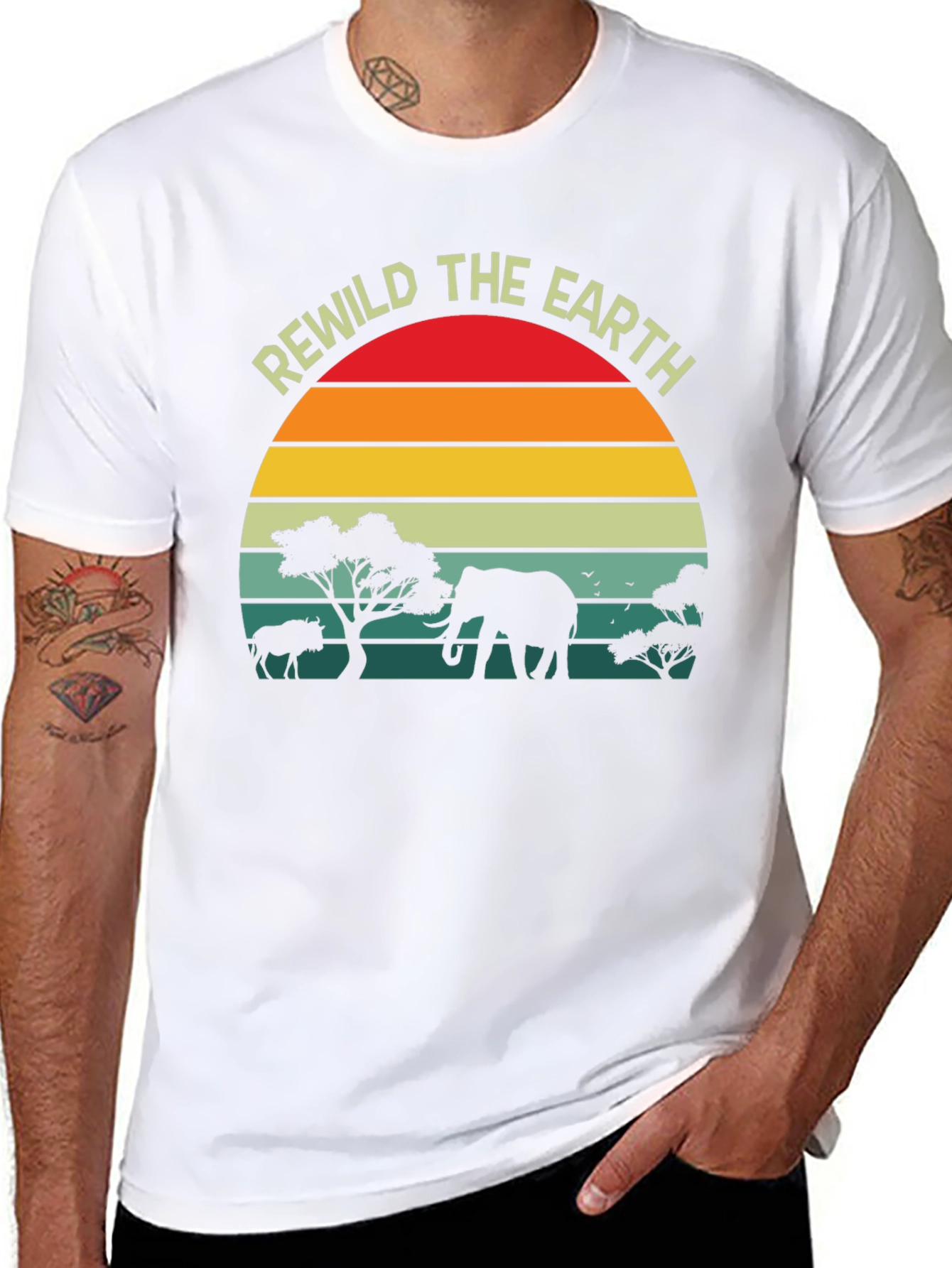 Rewild the Earth T-Shirt - Wildlife Conservation Tee