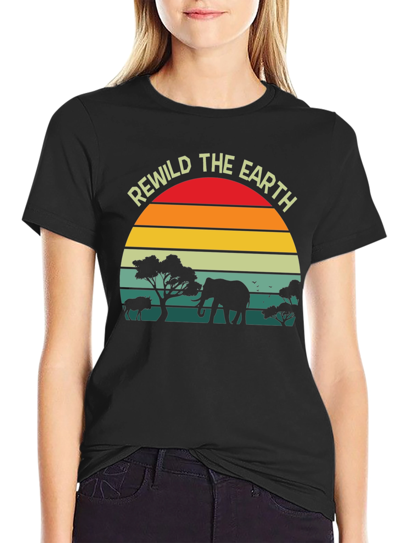 Rewild the Earth T-Shirt - Wildlife Conservation Tee