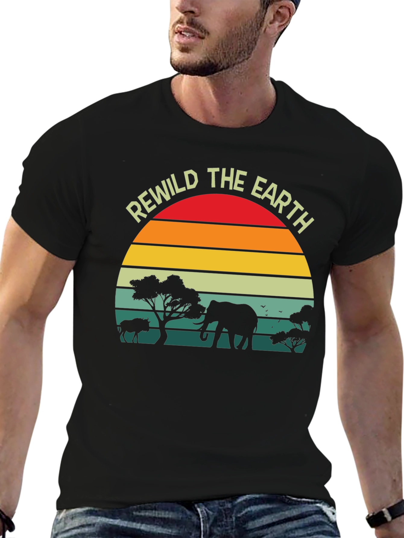 Rewild the Earth T-Shirt - Wildlife Conservation Tee