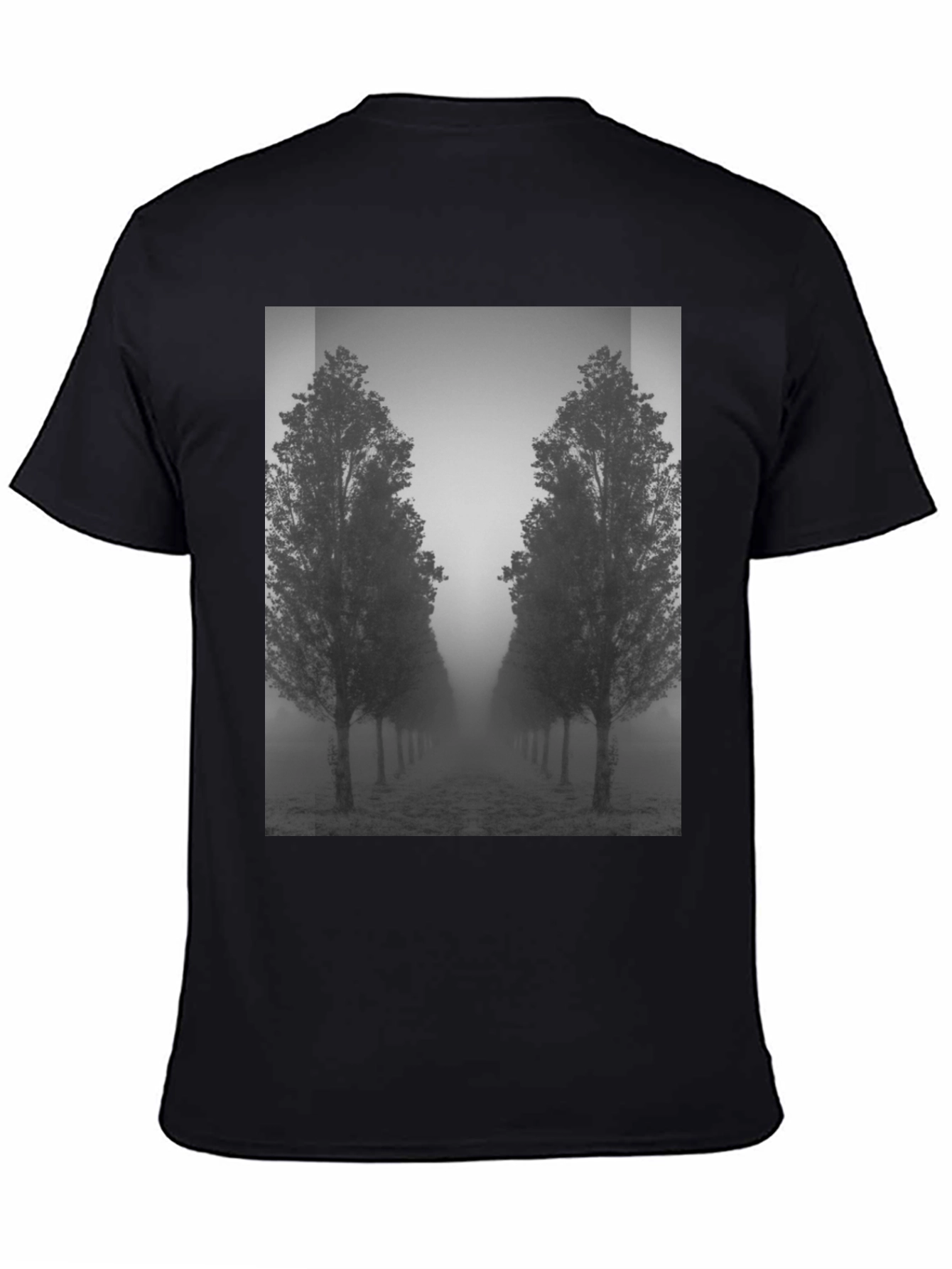 Misty Tree Lane Black T-Shirt