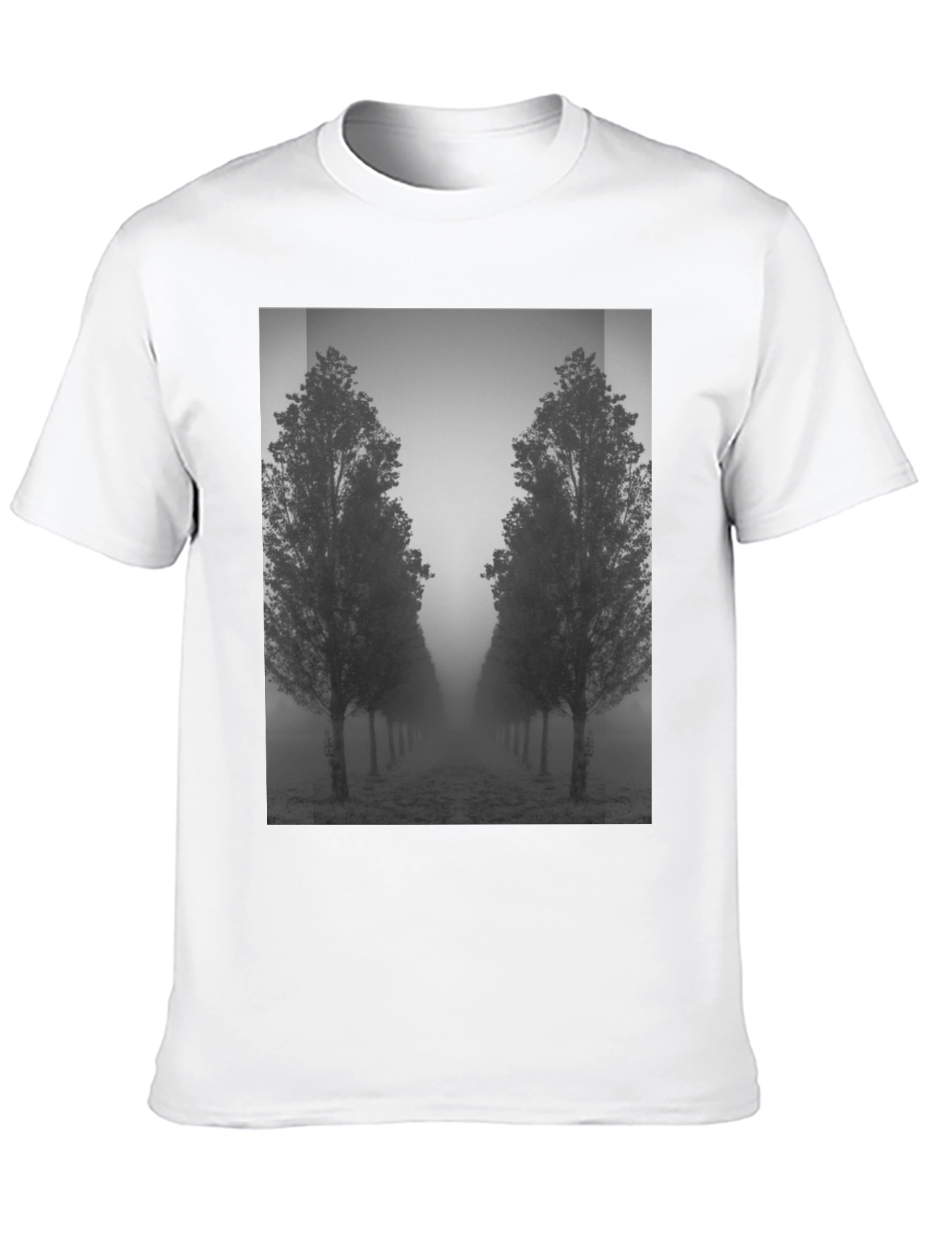 Misty Tree Lane Black T-Shirt