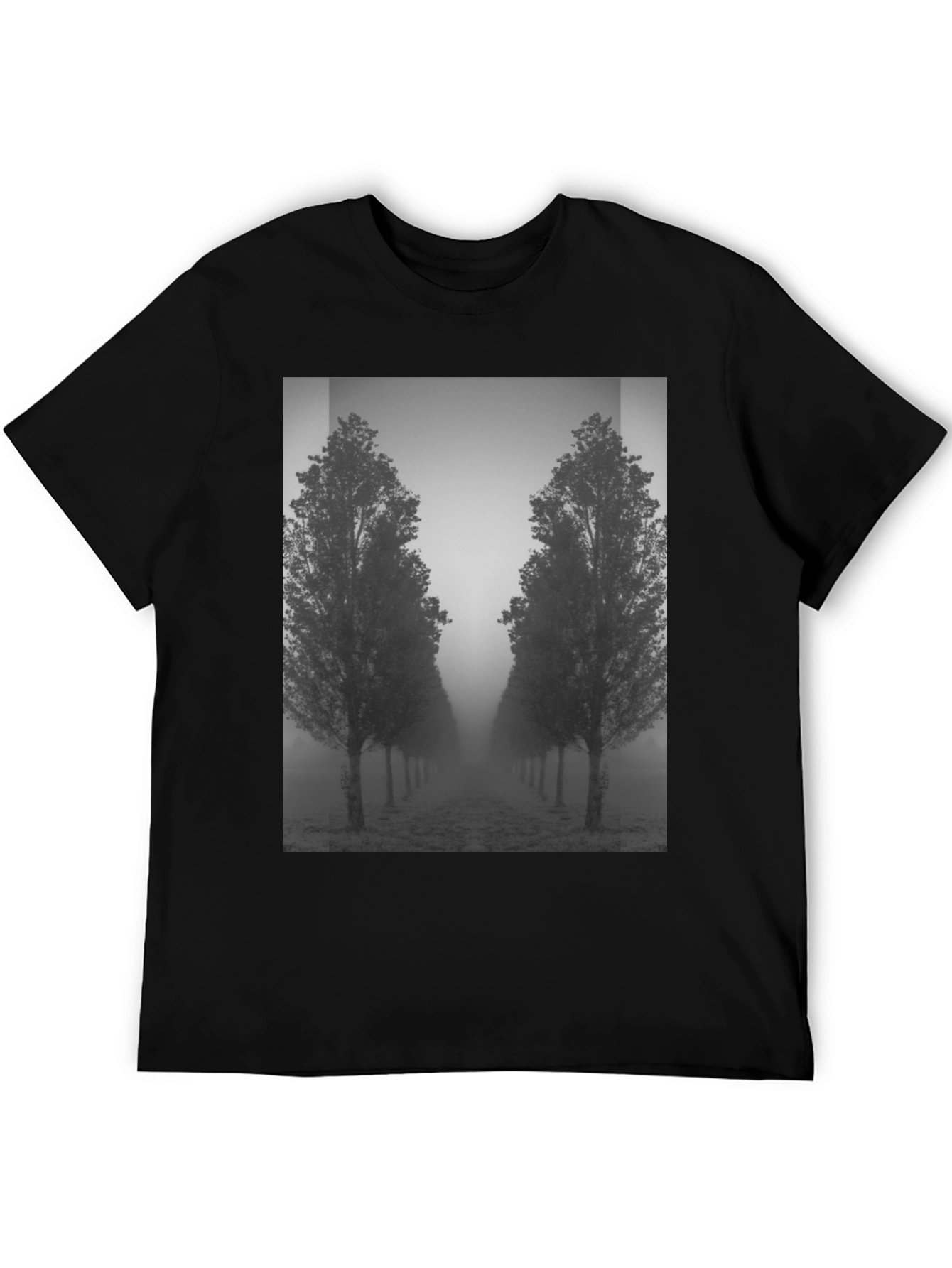 Misty Tree Lane Black T-Shirt