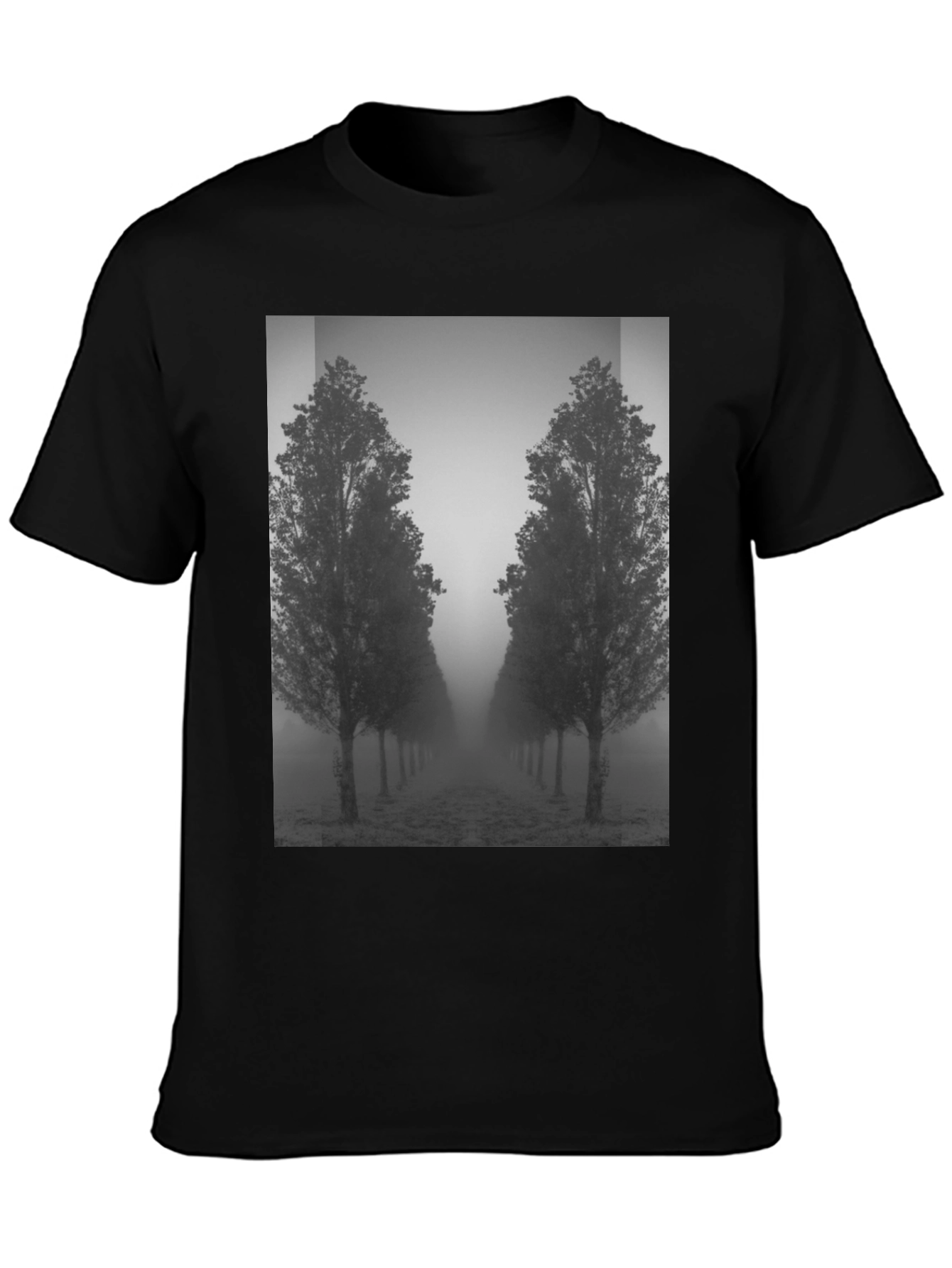 Misty Tree Lane Black T-Shirt