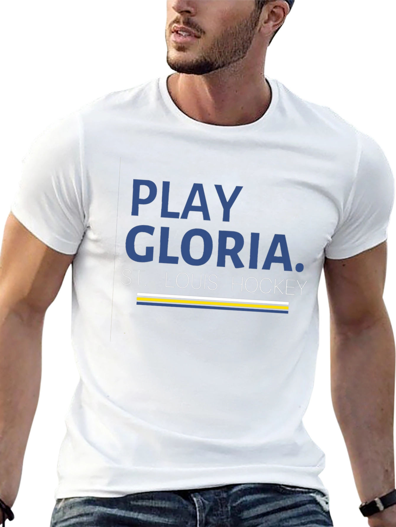 Play Gloria St. Louis Hockey Black T-Shirt