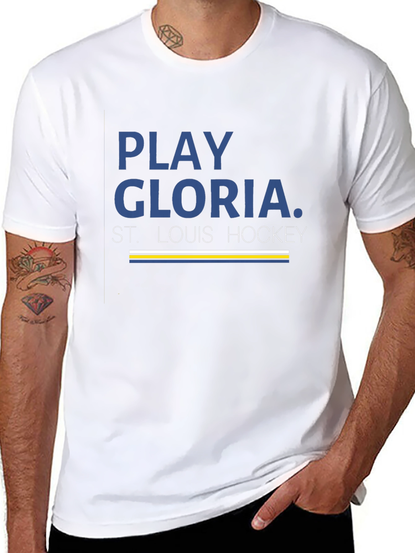 Play Gloria St. Louis Hockey Black T-Shirt