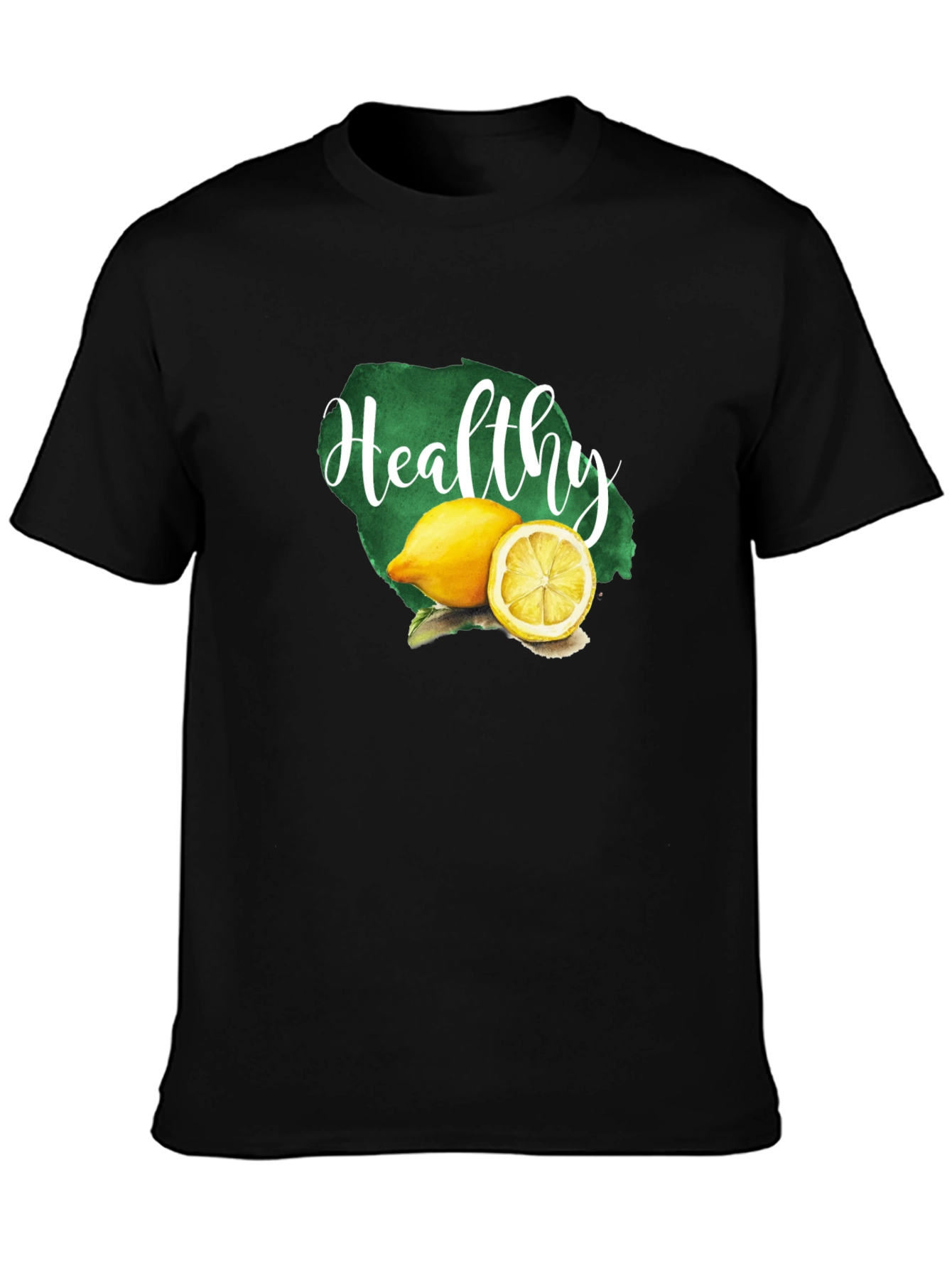 Healthy Lemon Graphic Tee - Unisex Black T-Shirt