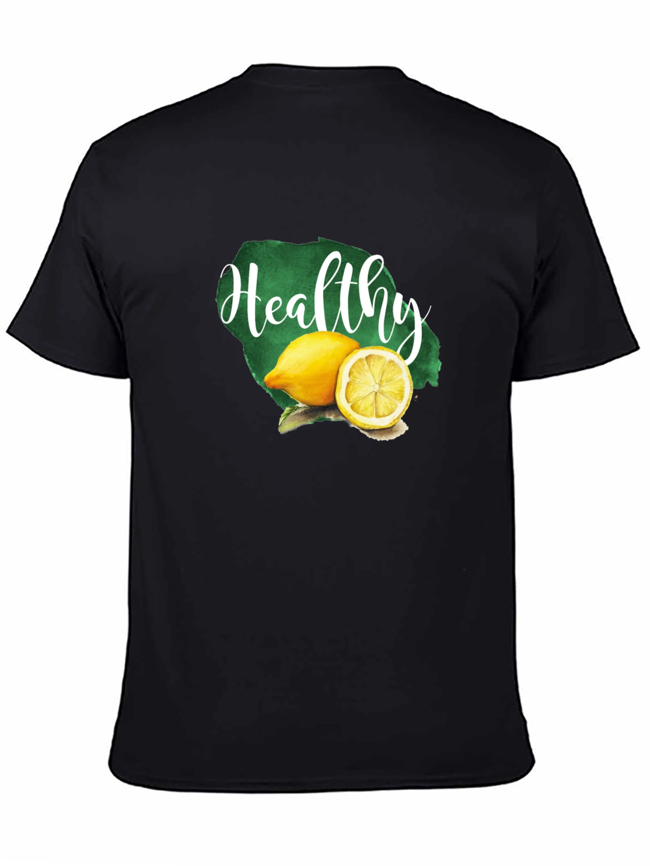 Healthy Lemon Graphic Tee - Unisex Black T-Shirt