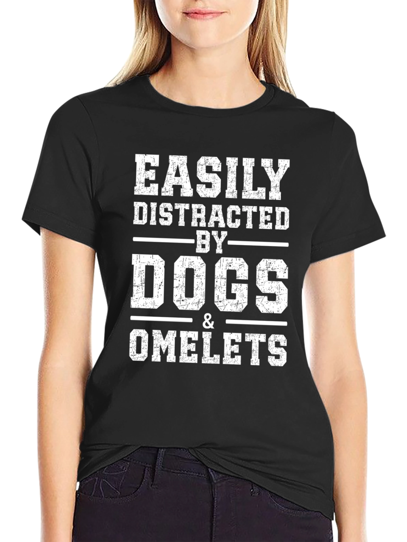Easily Distracted by Dogs & Omelets T-Shirt