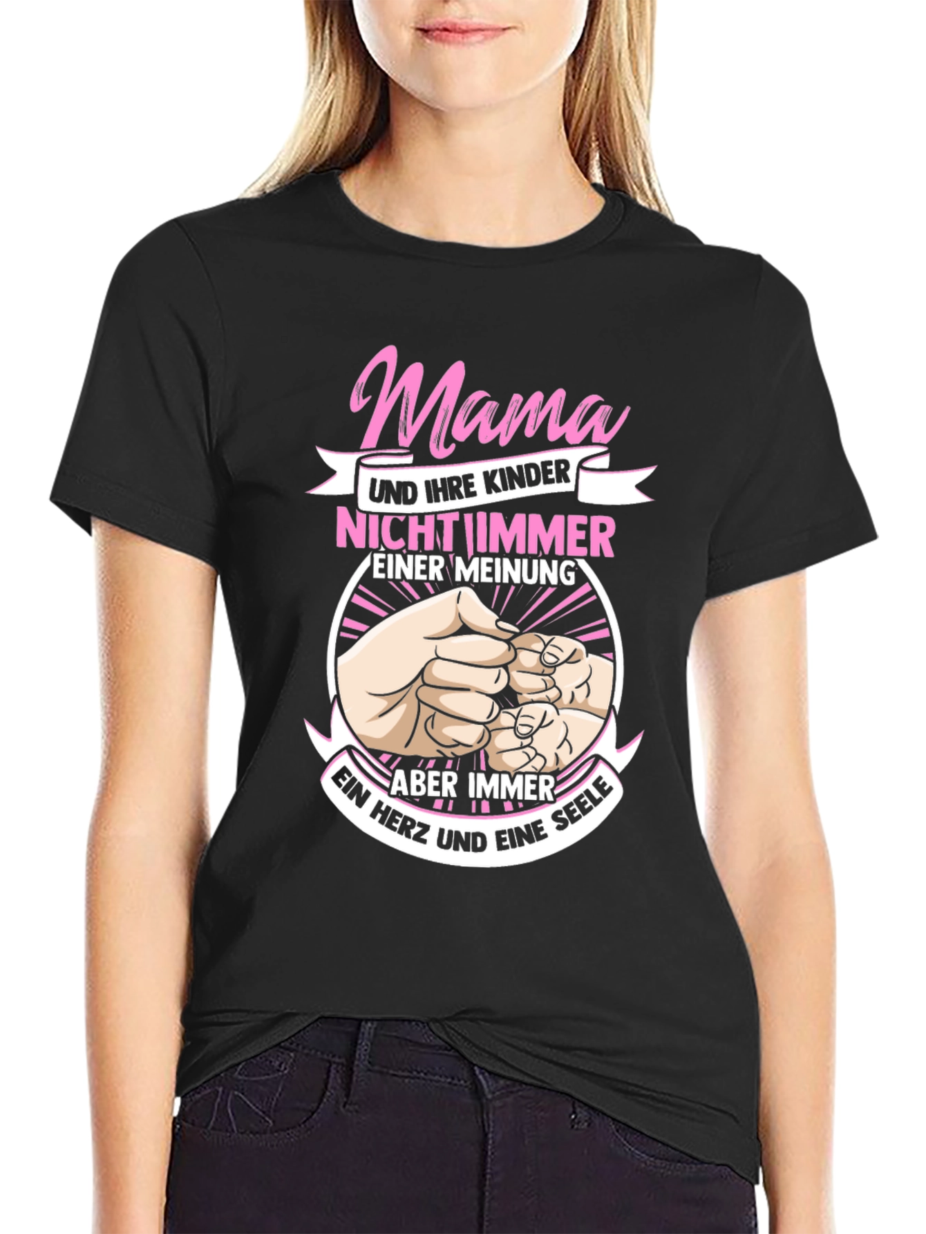 Mama T-Shirt - Mother & Children - One Heart