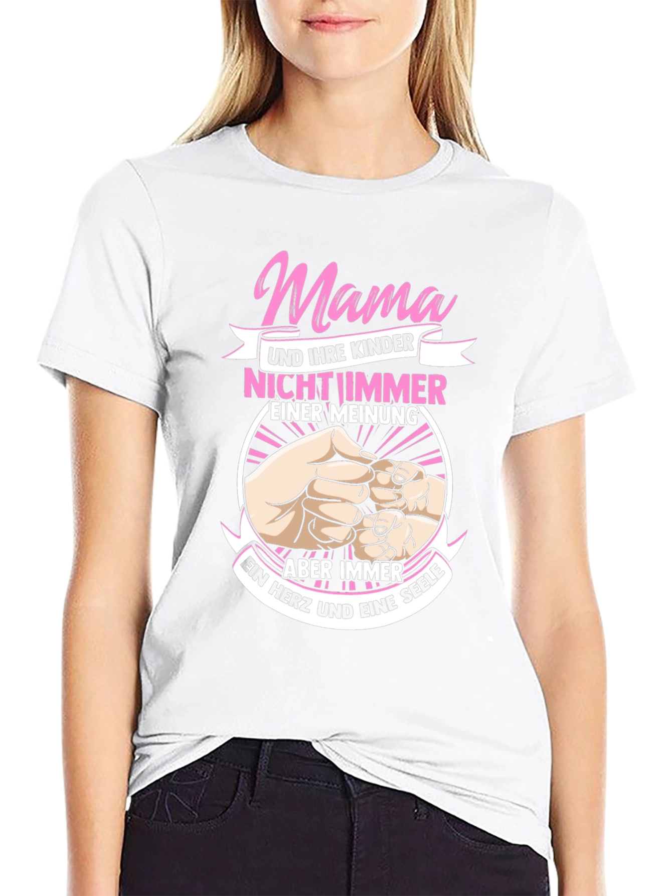 Mama T-Shirt - Mother & Children - One Heart