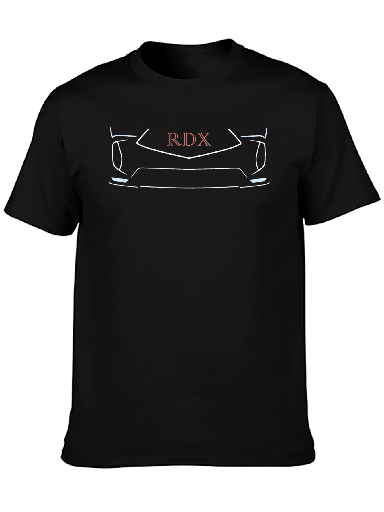 RDX Car Outline Graphic Black T-Shirt