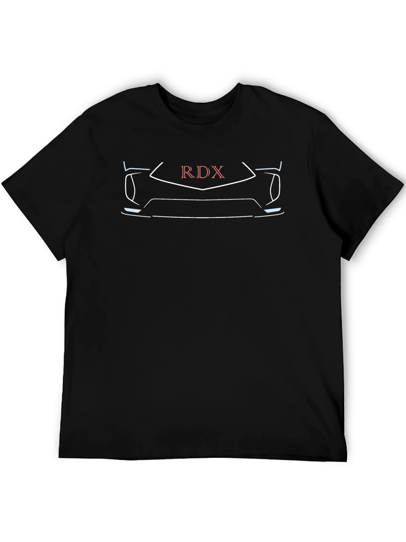RDX Car Outline Graphic Black T-Shirt
