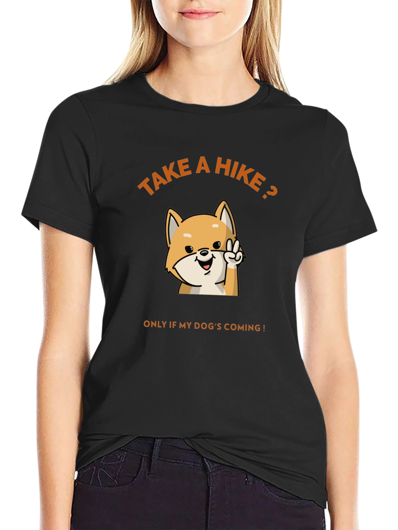 Take a Hike? Dog Lovers Black Graphic Tee