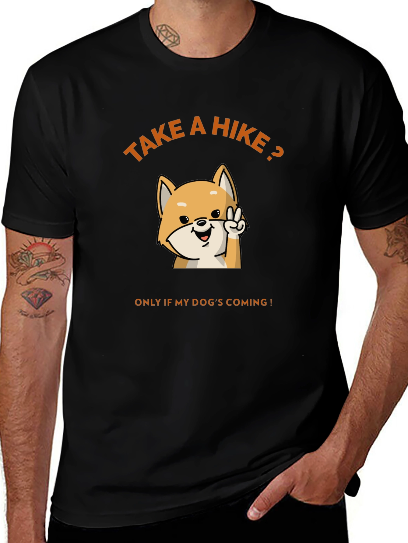 Take a Hike? Dog Lovers Black Graphic Tee