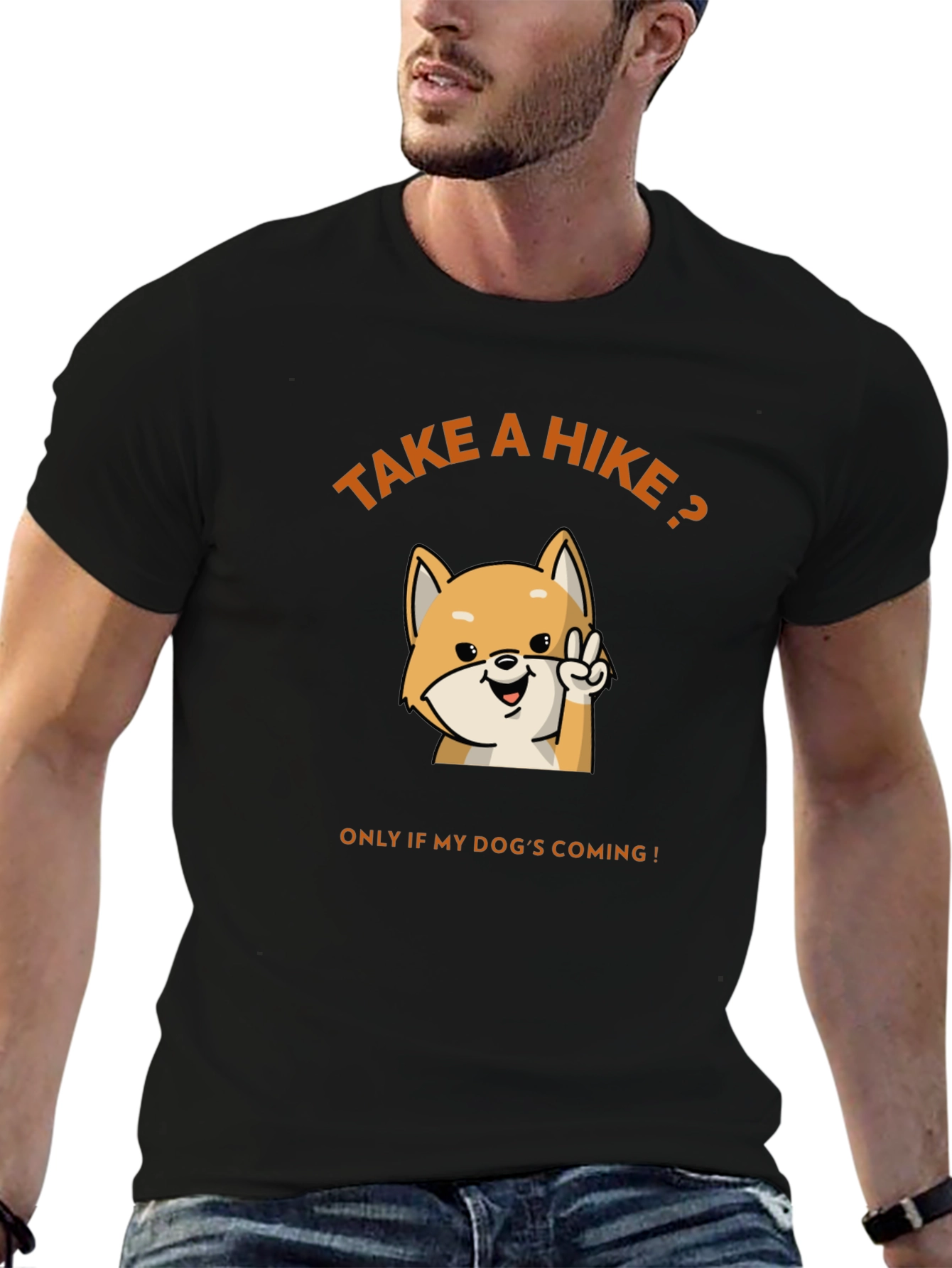 Take a Hike? Dog Lovers Black Graphic Tee