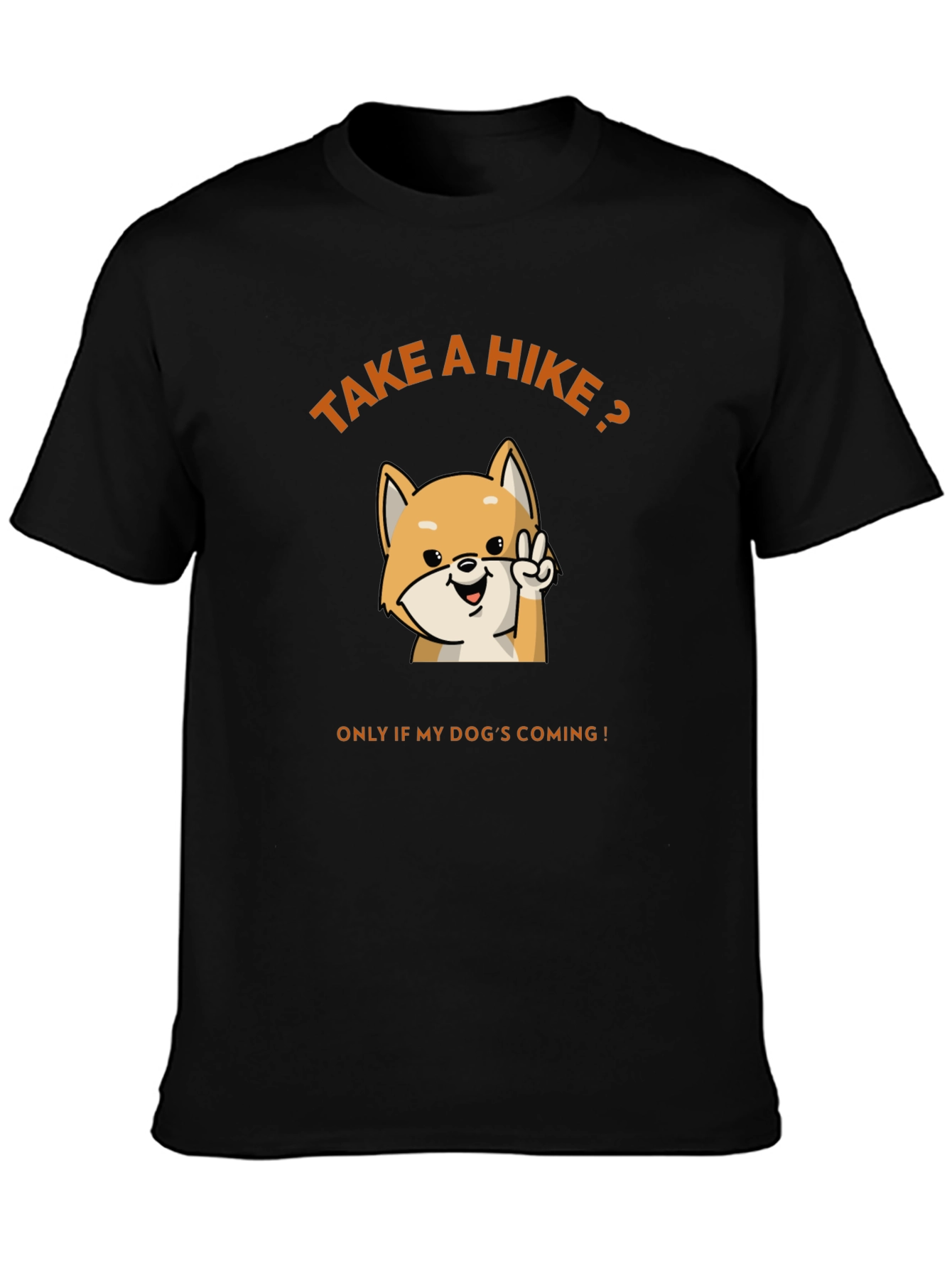 Take a Hike? Dog Lovers Black Graphic Tee