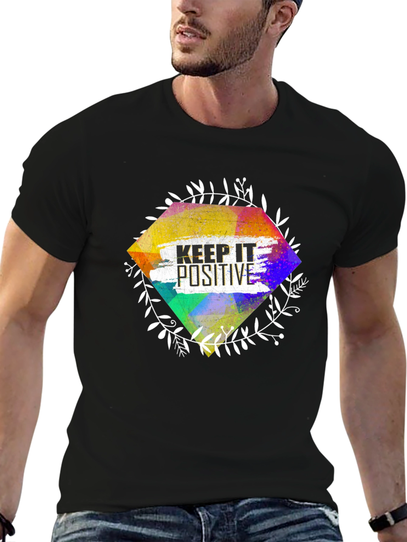 Keep It Positive Graphic Tee - Black