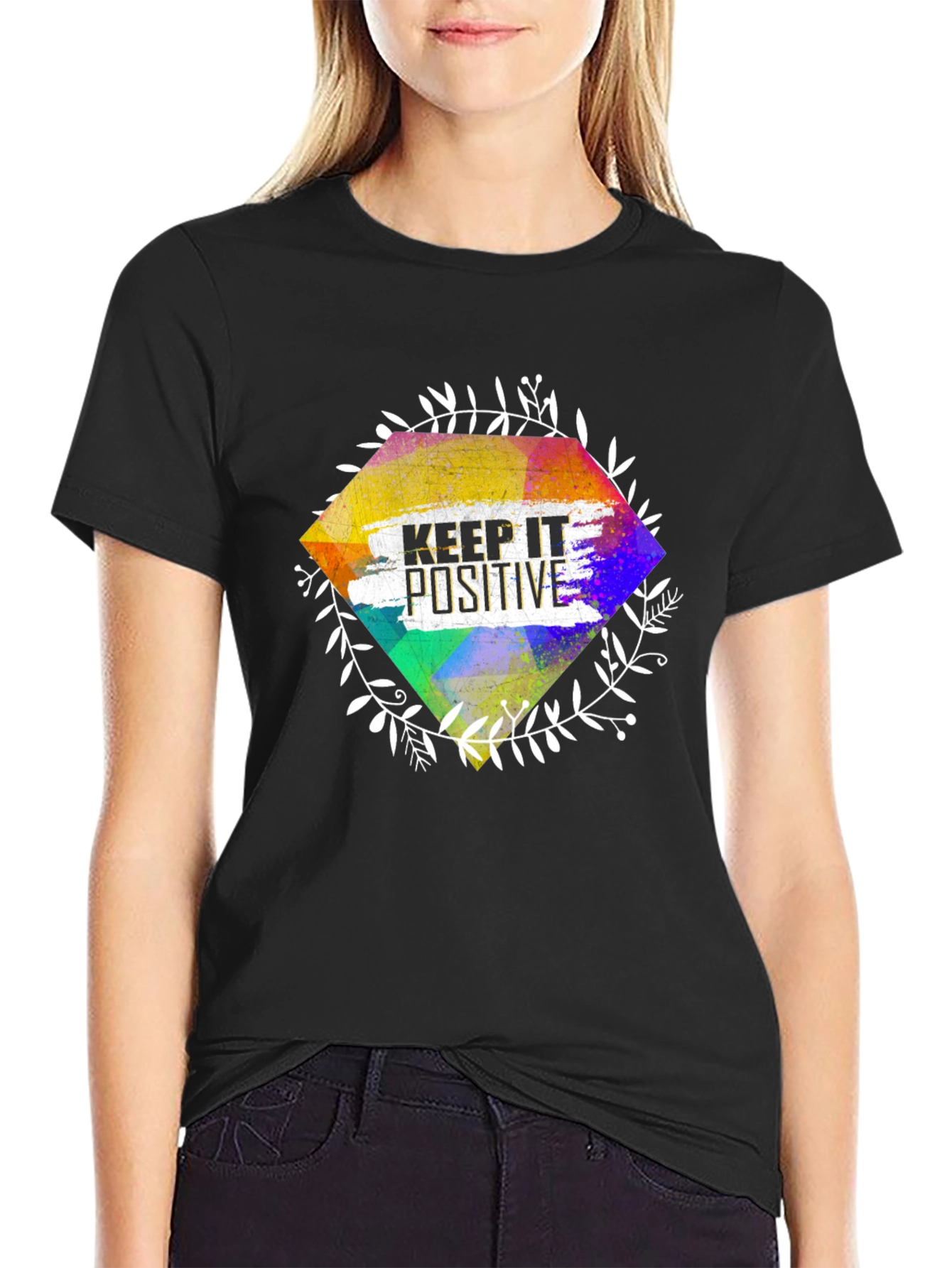 Keep It Positive Graphic Tee - Black