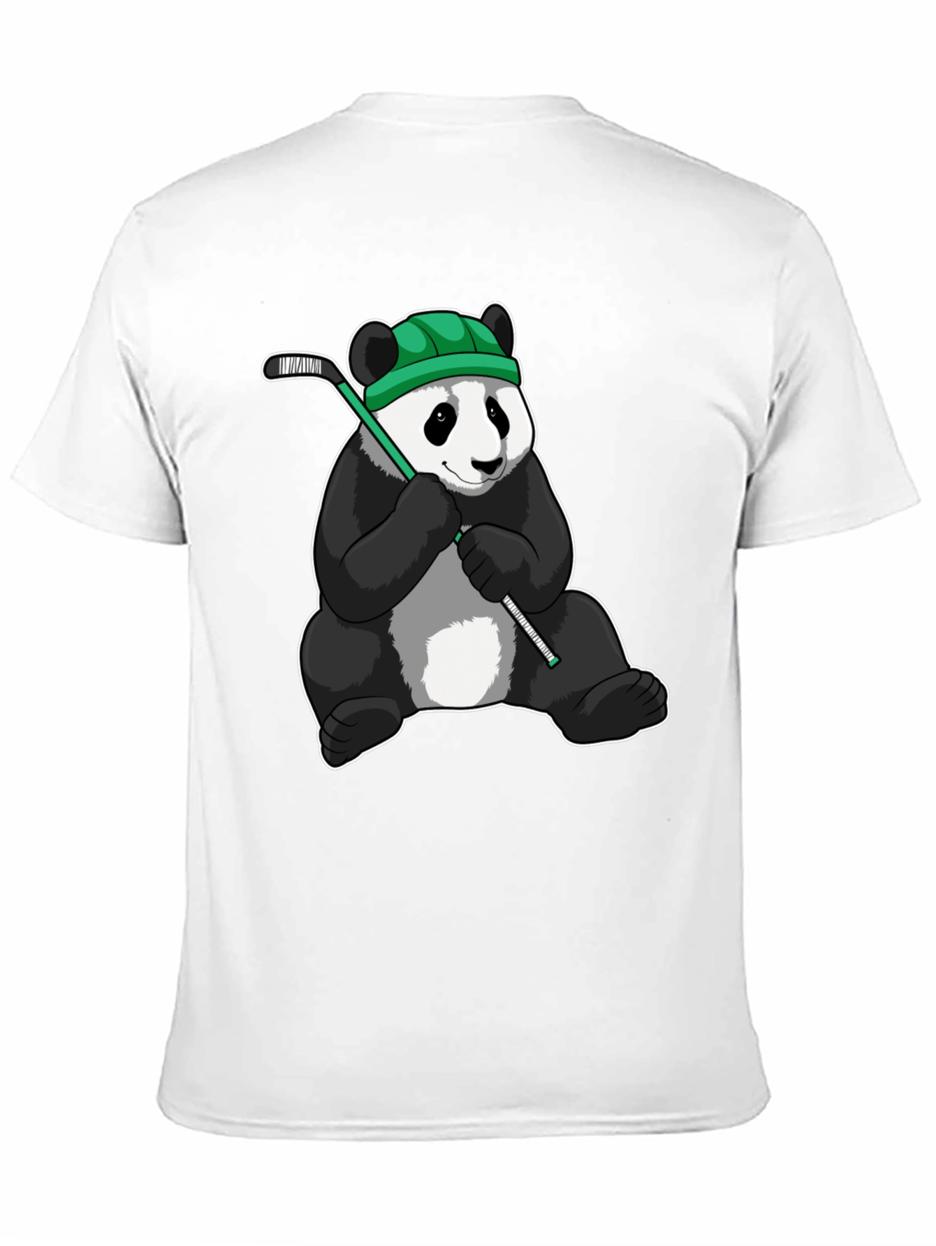 Panda Hockey Player Graphic T-Shirt