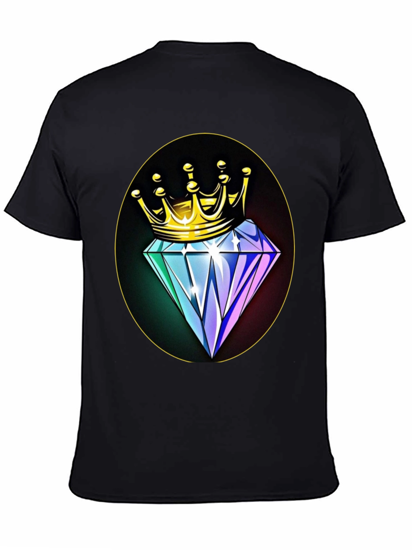 Crown Diamond Graphic Tee - Mens Black T-Shirt