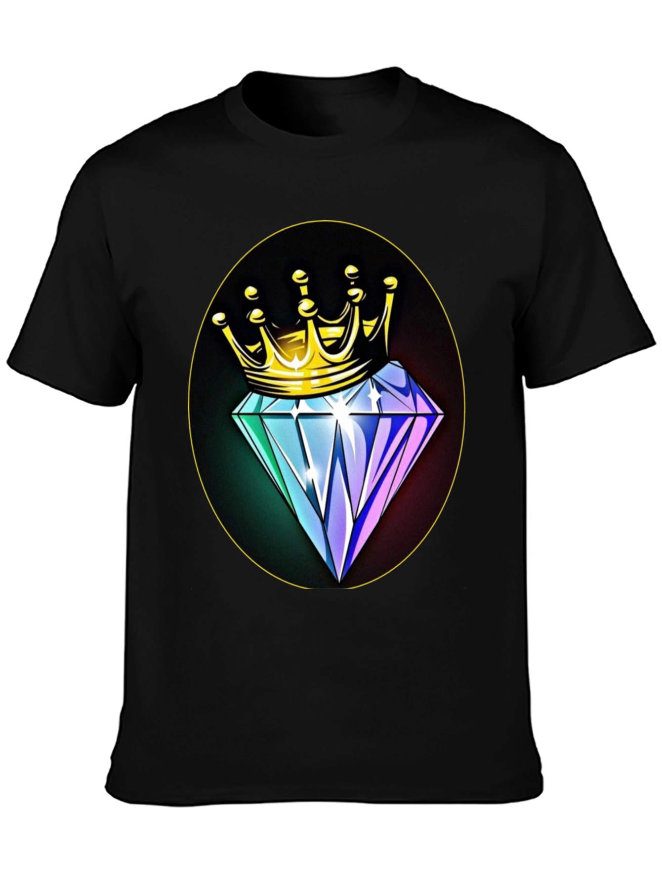 Crown Diamond Graphic Tee - Mens Black T-Shirt