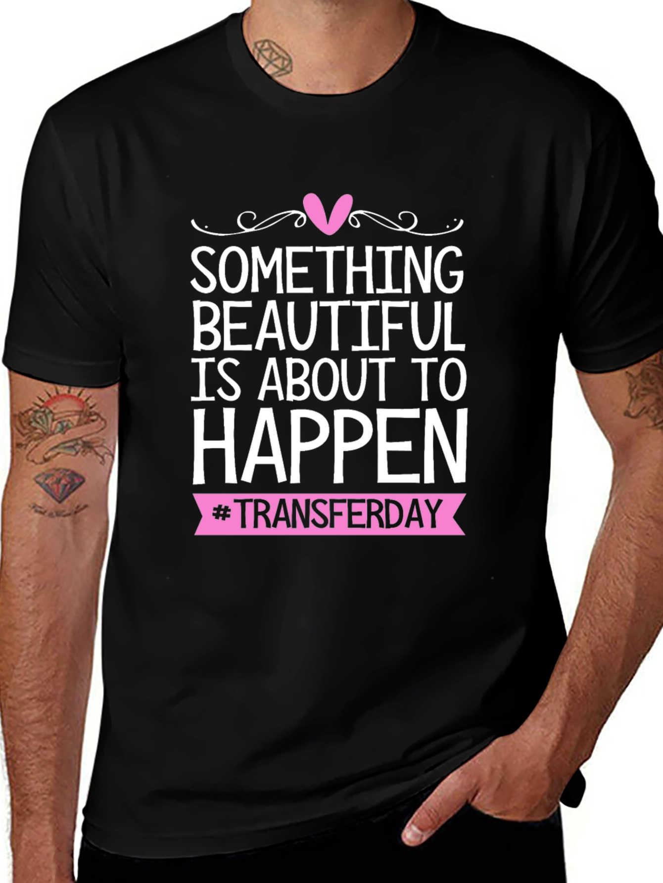 Beautiful Transfer Day Tee - Black Graphic T-Shirt