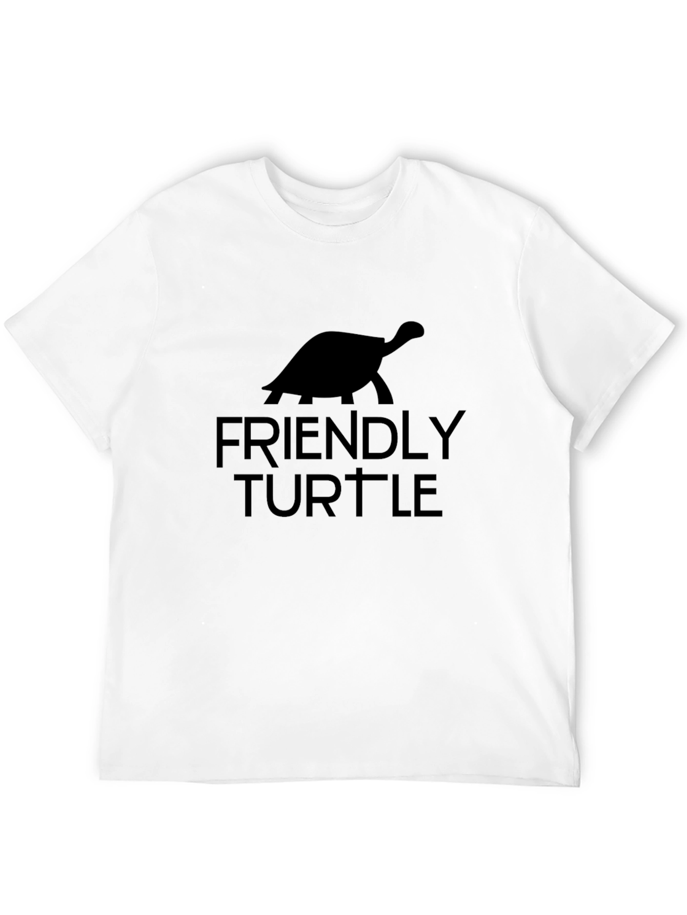 Friendly Turtle Black Graphic Tee