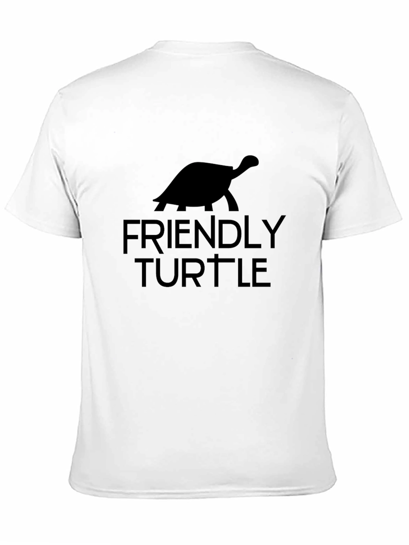 Friendly Turtle Black Graphic Tee