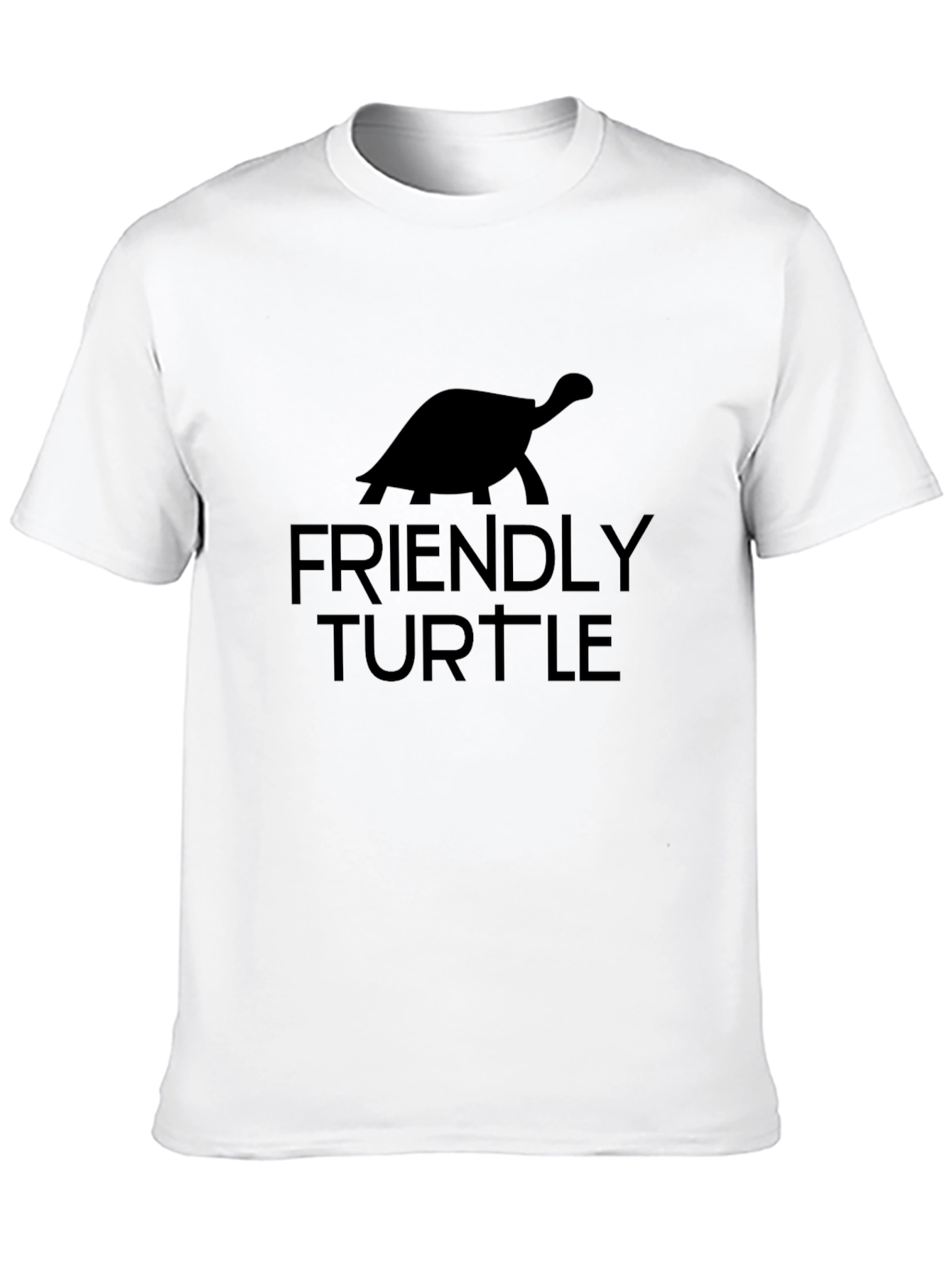 Friendly Turtle Black Graphic Tee