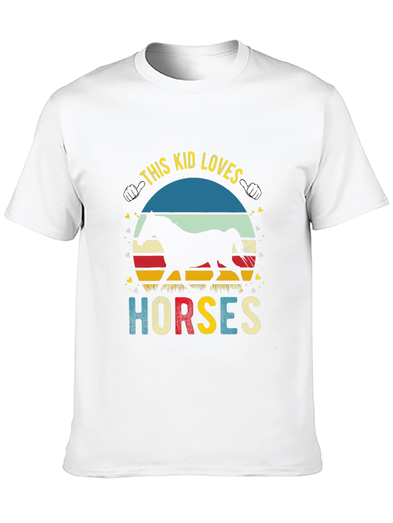 This Kid Loves Horses Black T-Shirt