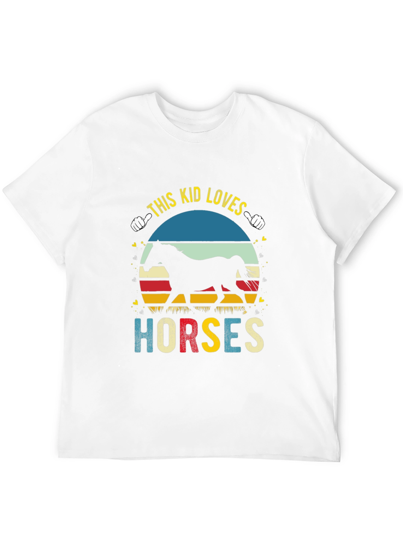 This Kid Loves Horses Black T-Shirt