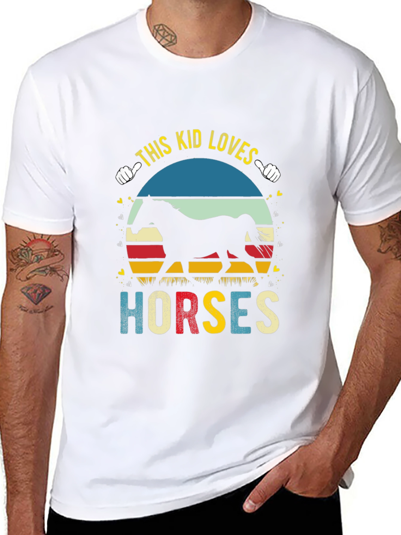 This Kid Loves Horses Black T-Shirt