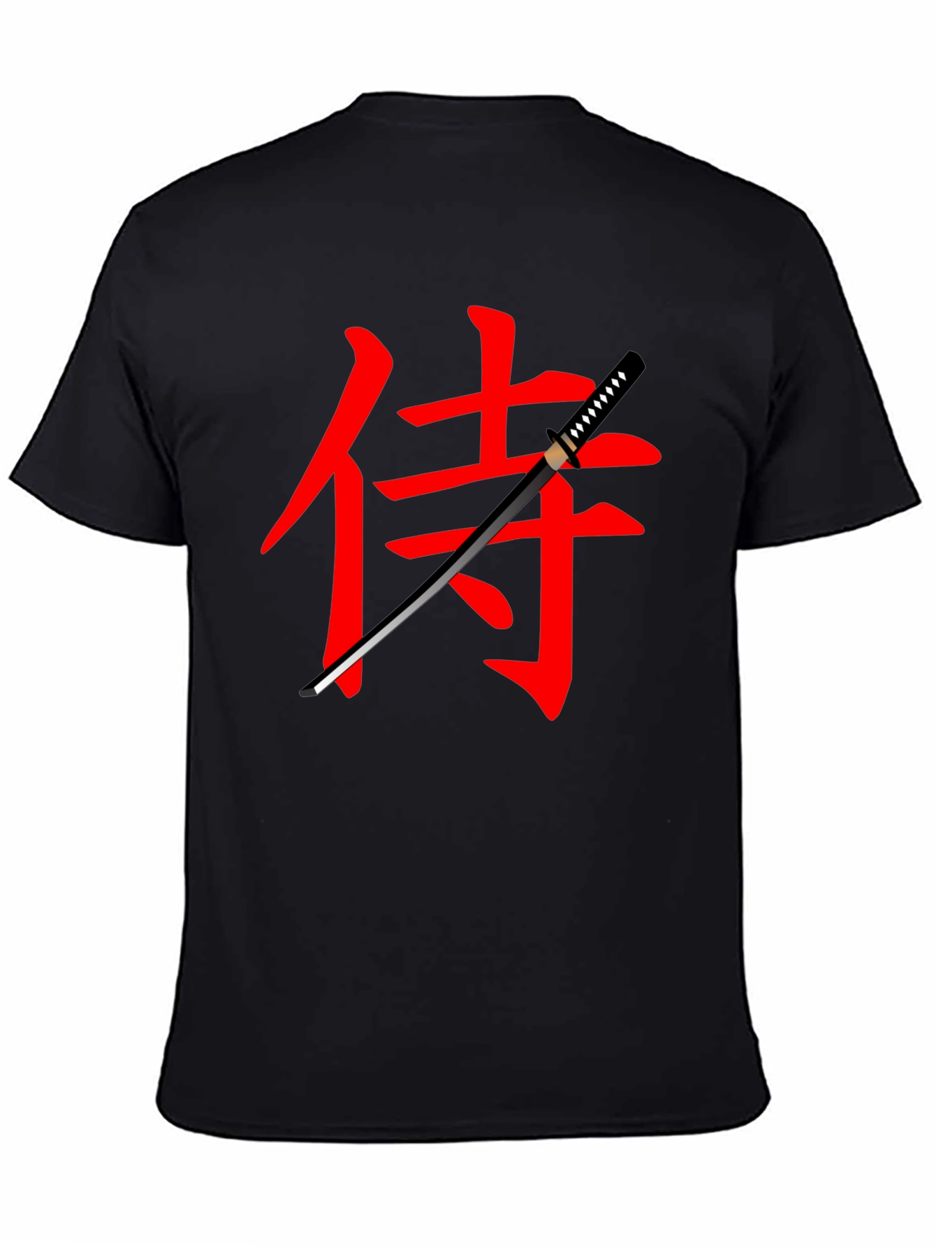 Samurai Katana Graphic Black T-Shirt