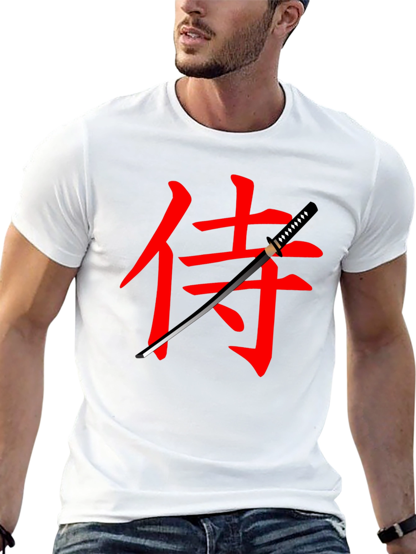 Samurai Katana Graphic Black T-Shirt
