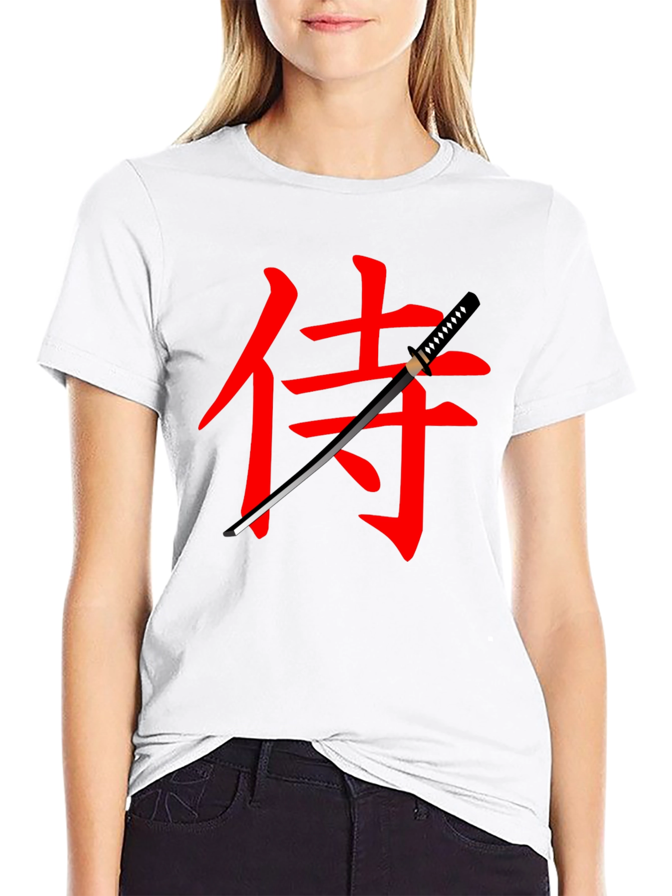 Samurai Katana Graphic Black T-Shirt