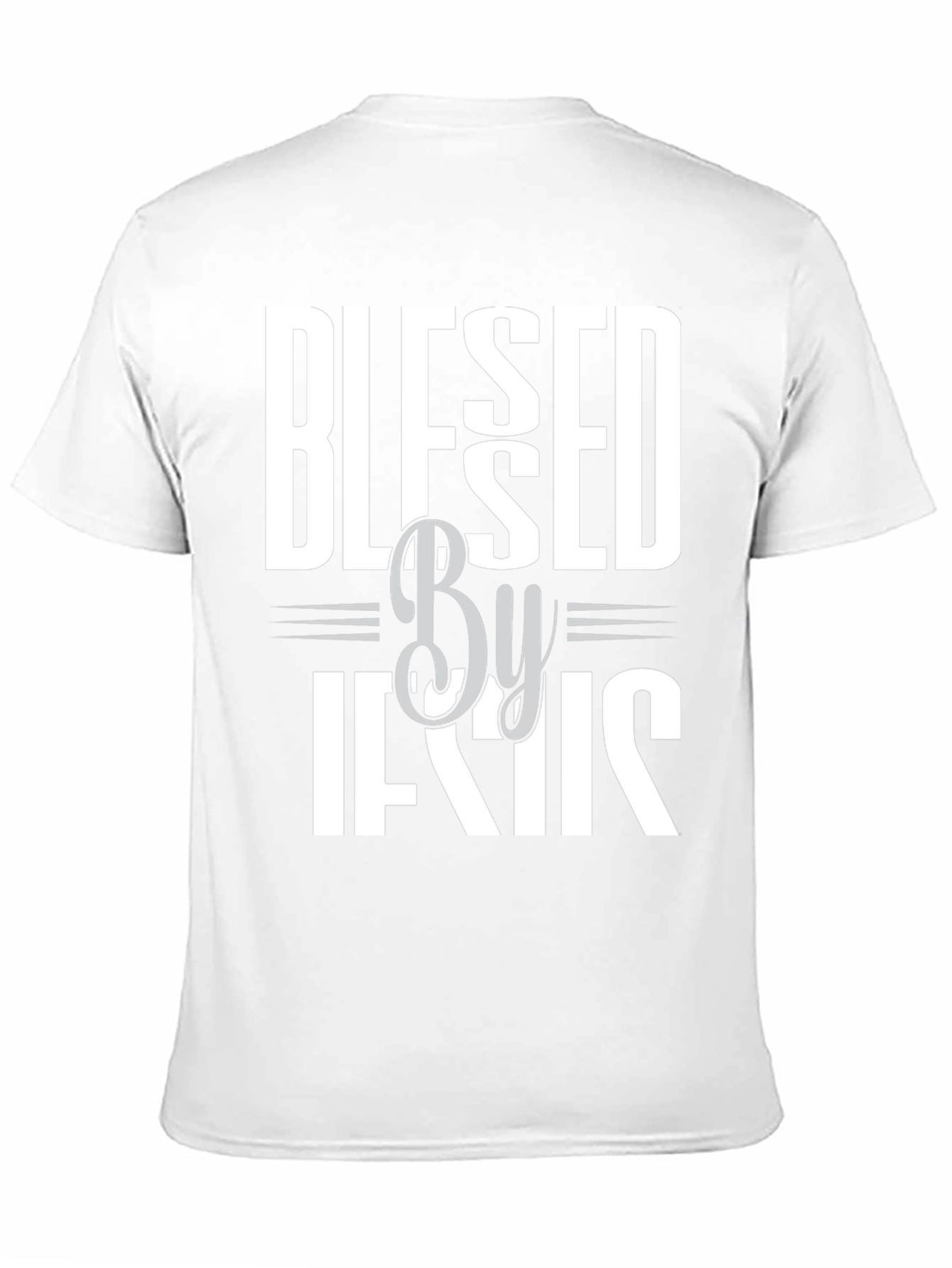 Blessed By Jesus Graphic T-Shirt - Black Cotton Blend