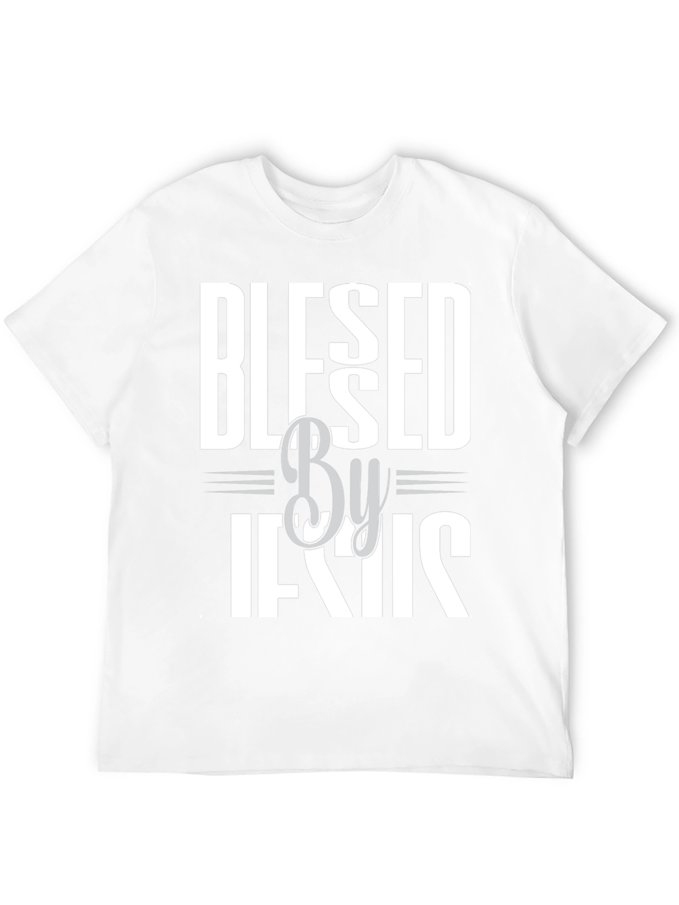 Blessed By Jesus Graphic T-Shirt - Black Cotton Blend