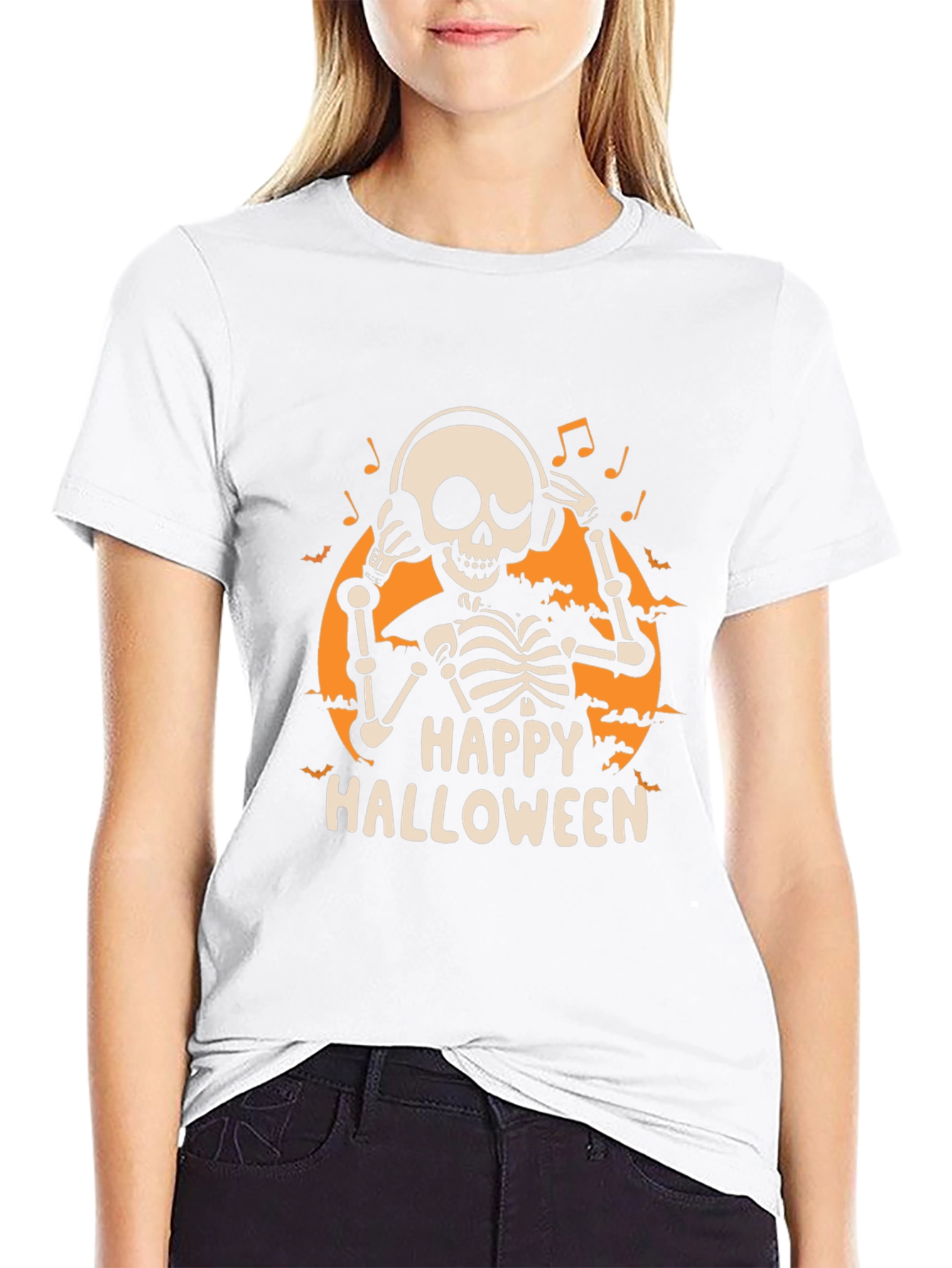 Happy Halloween Skeleton DJ T-Shirt