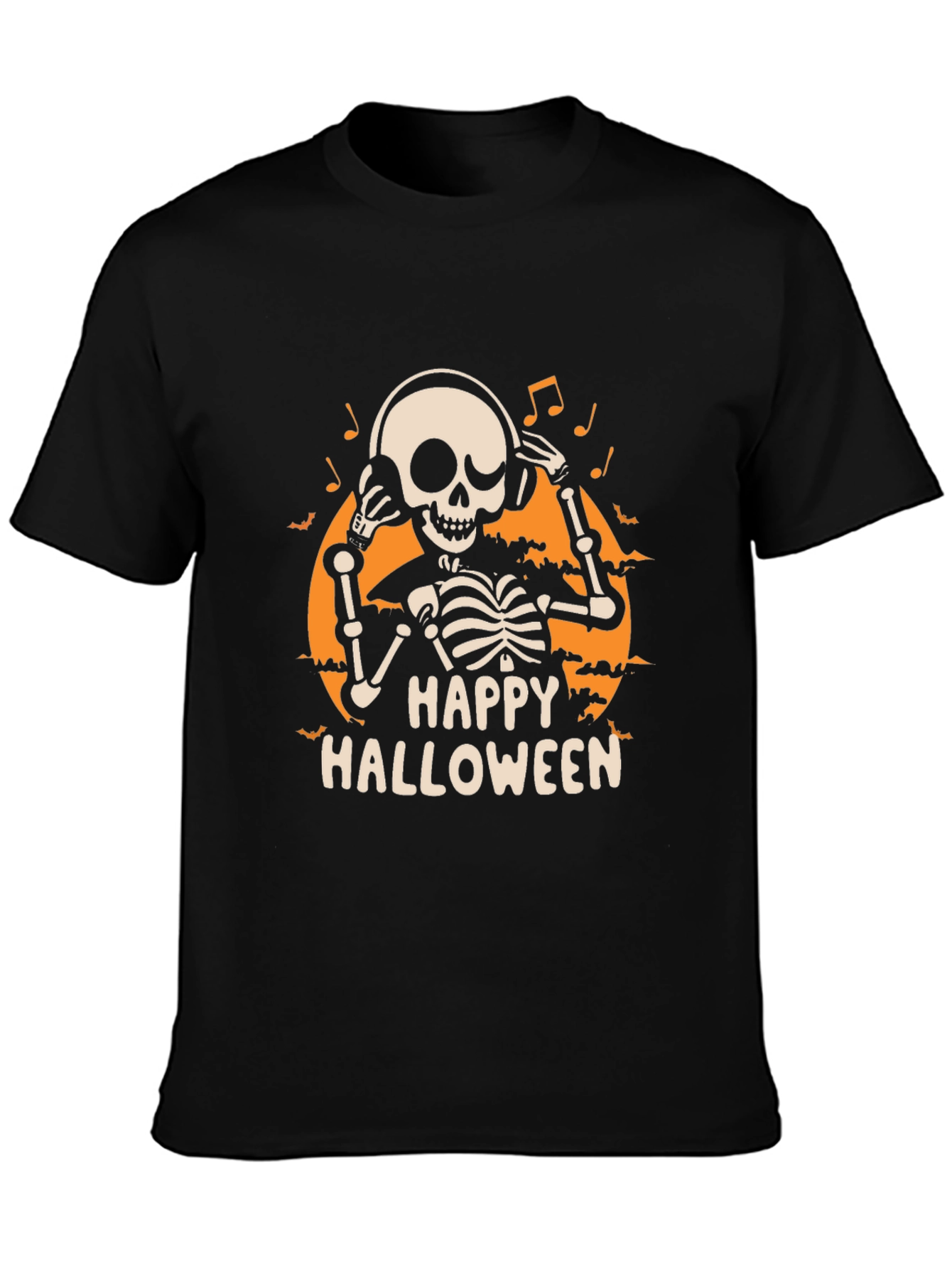 Happy Halloween Skeleton DJ T-Shirt