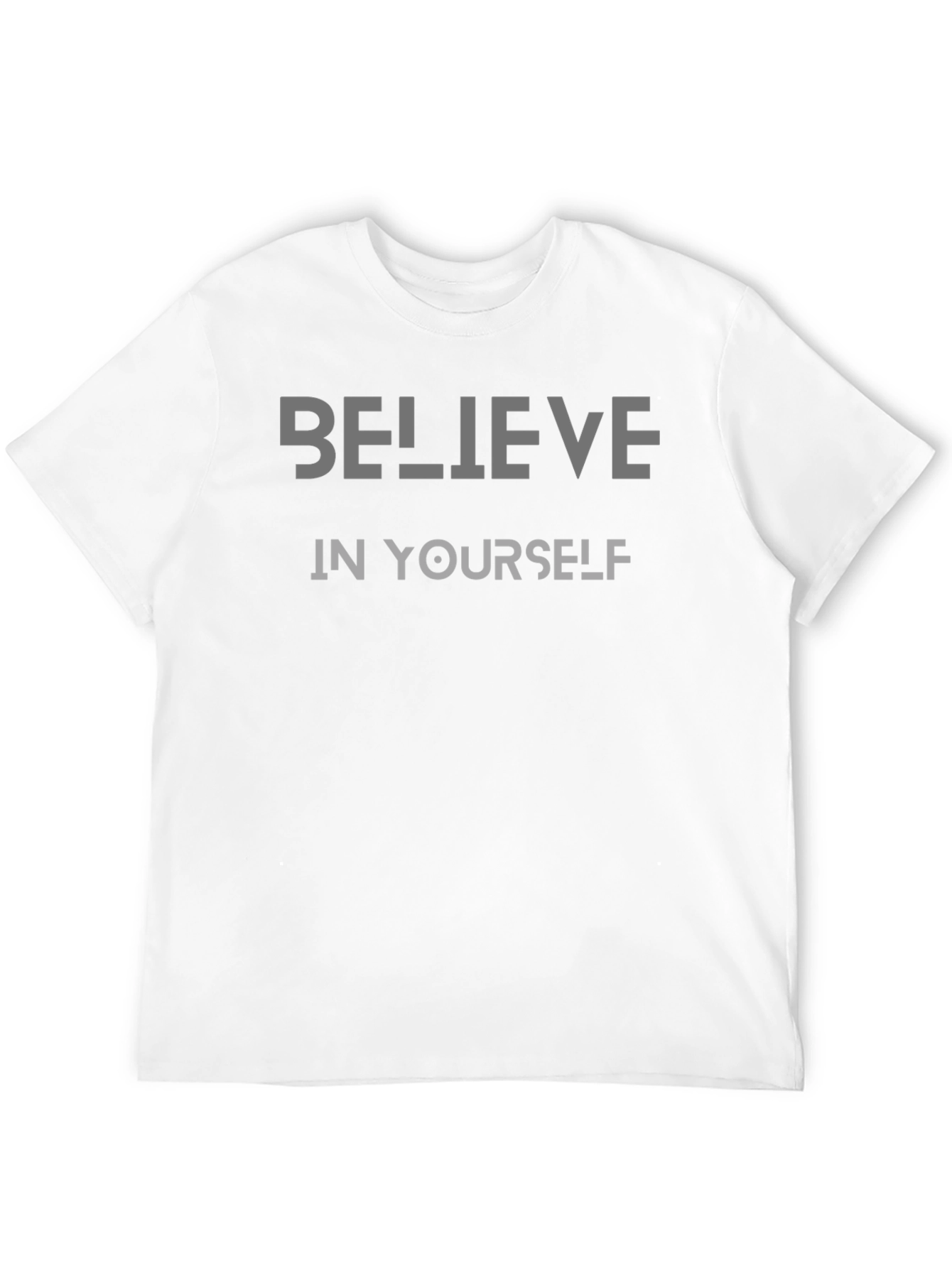 Believe In Yourself Graphic Tee - Motivational Black T-Shirt