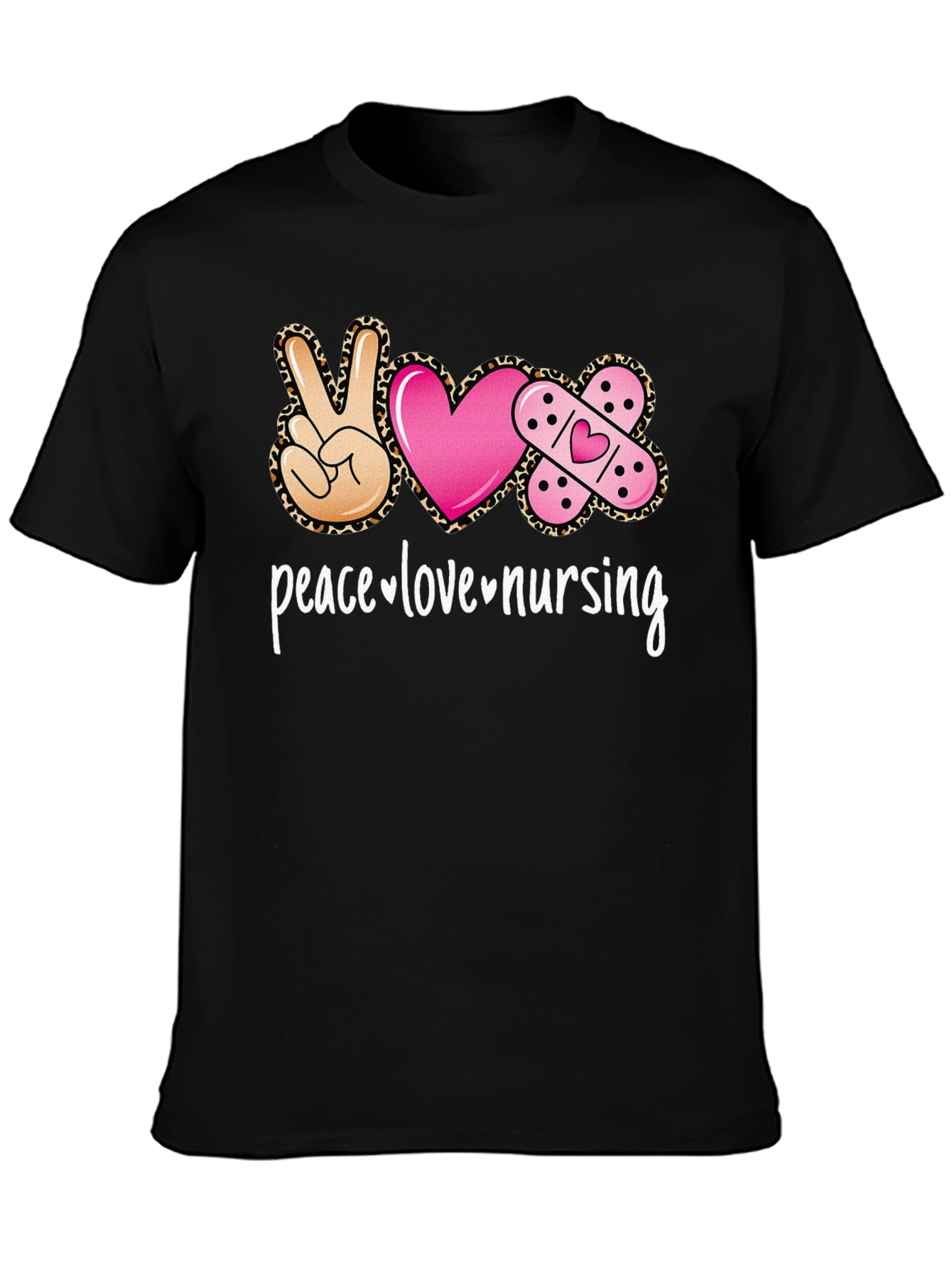 Peace Love Nursing Graphic T-Shirt