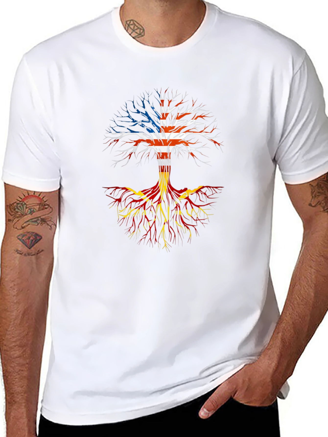 USA & Macedonian Roots T-Shirt