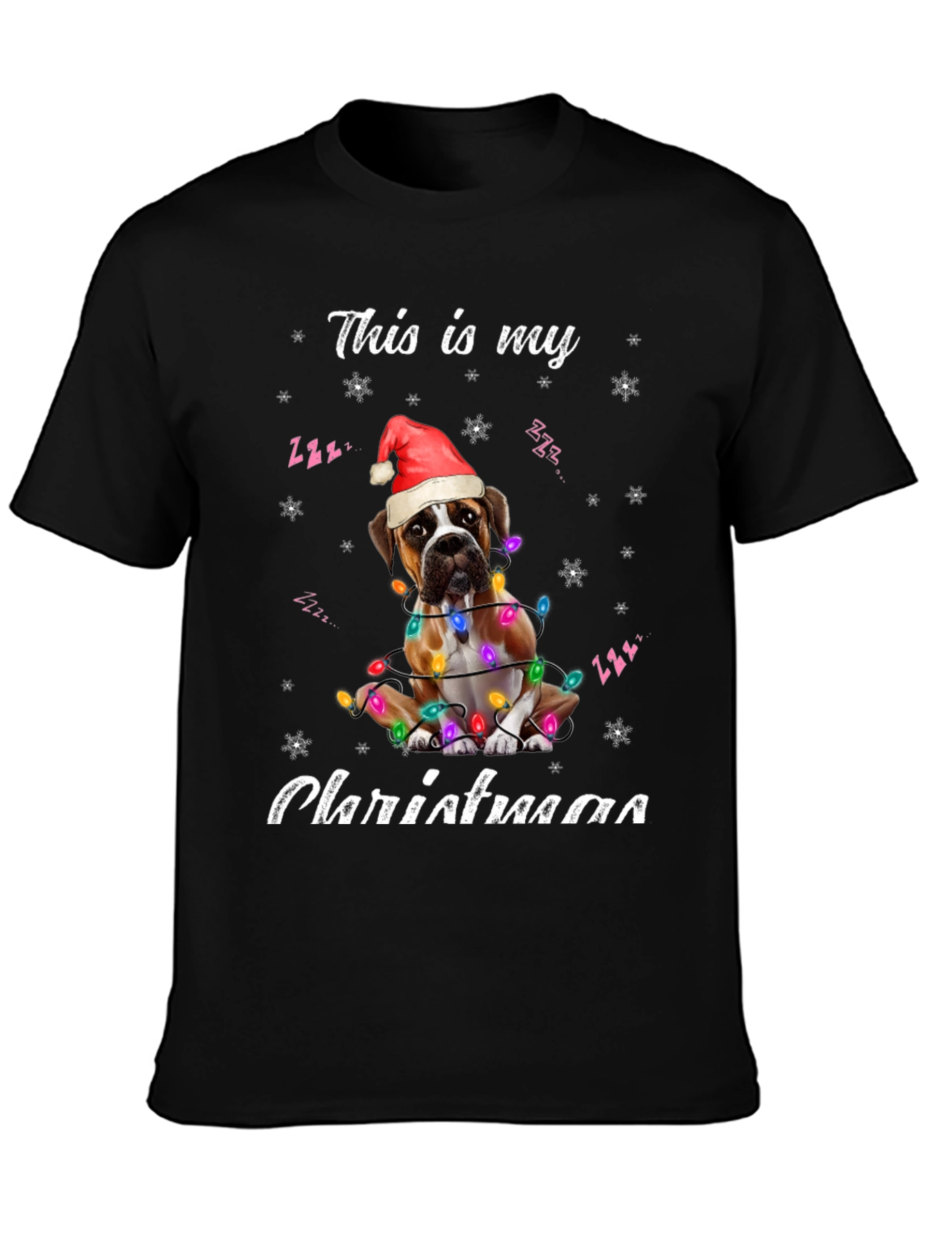 Christmas Boxer Dog T-Shirt