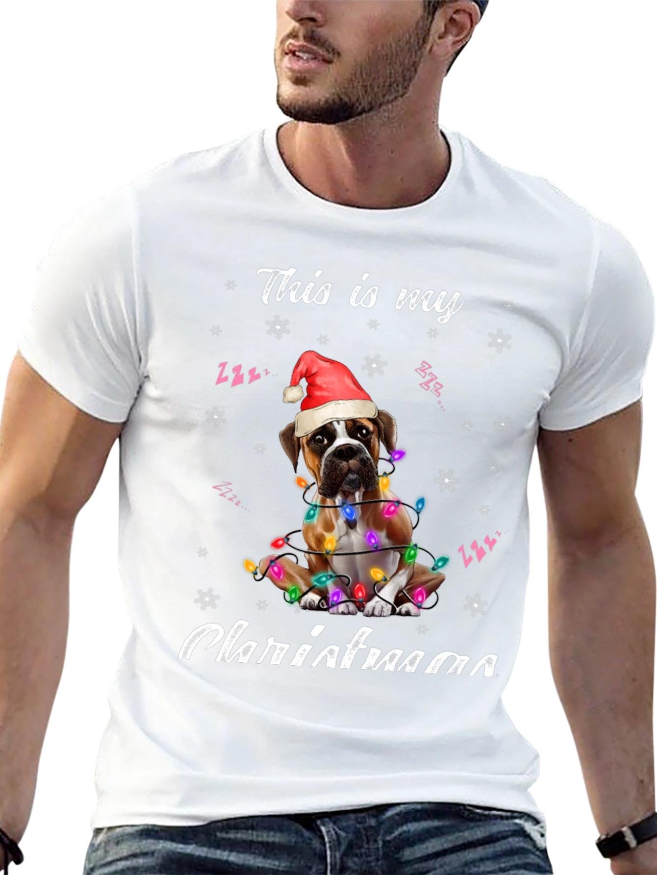Christmas Boxer Dog T-Shirt
