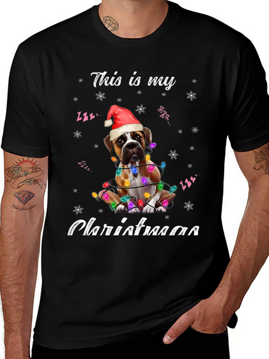 Christmas Boxer Dog T-Shirt