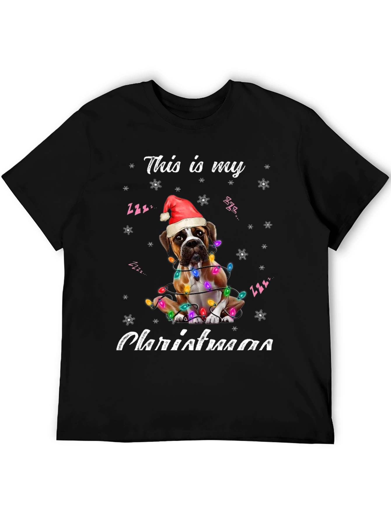 Christmas Boxer Dog T-Shirt