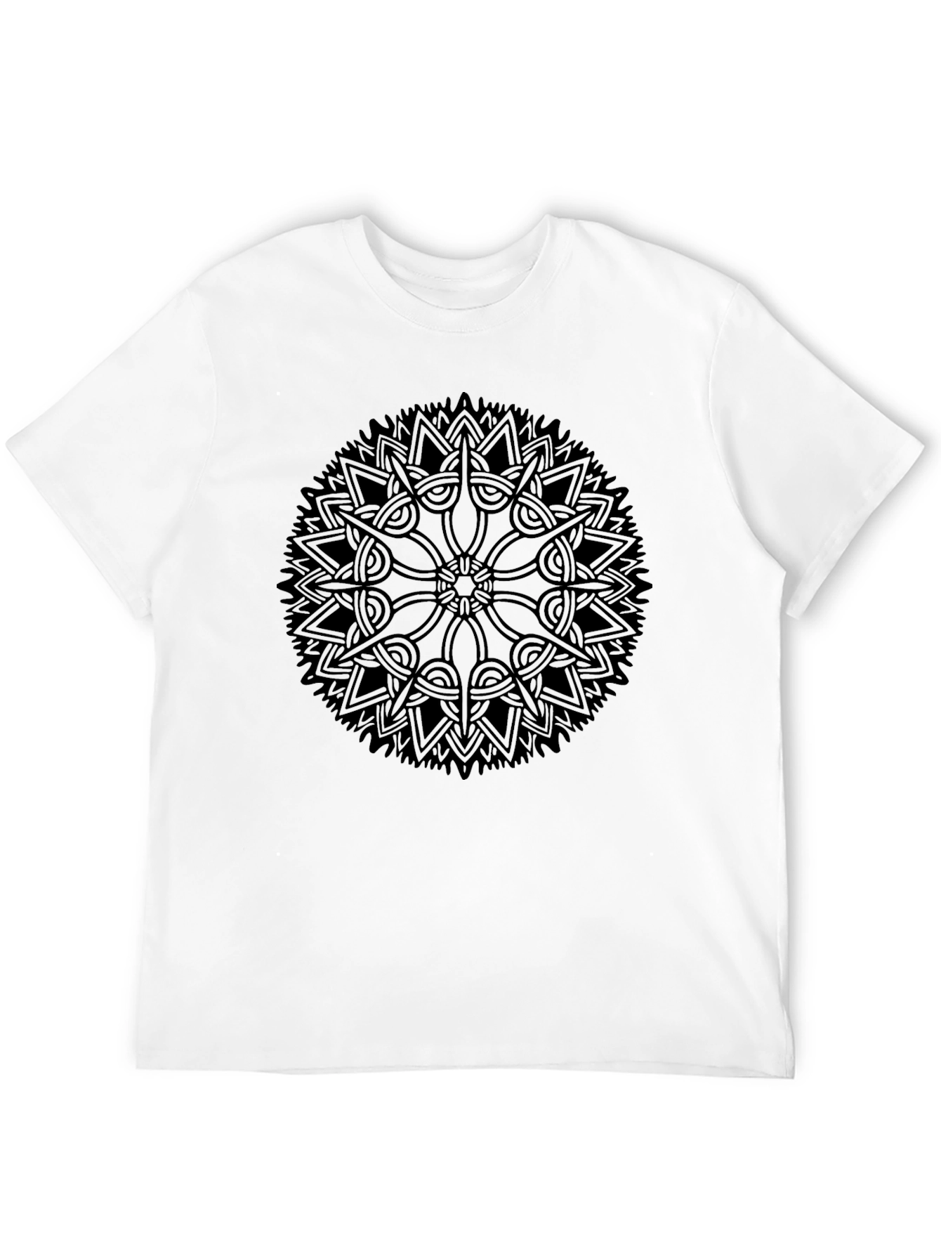 Black Mandala Graphic Tee - Stylish Casual Wear
