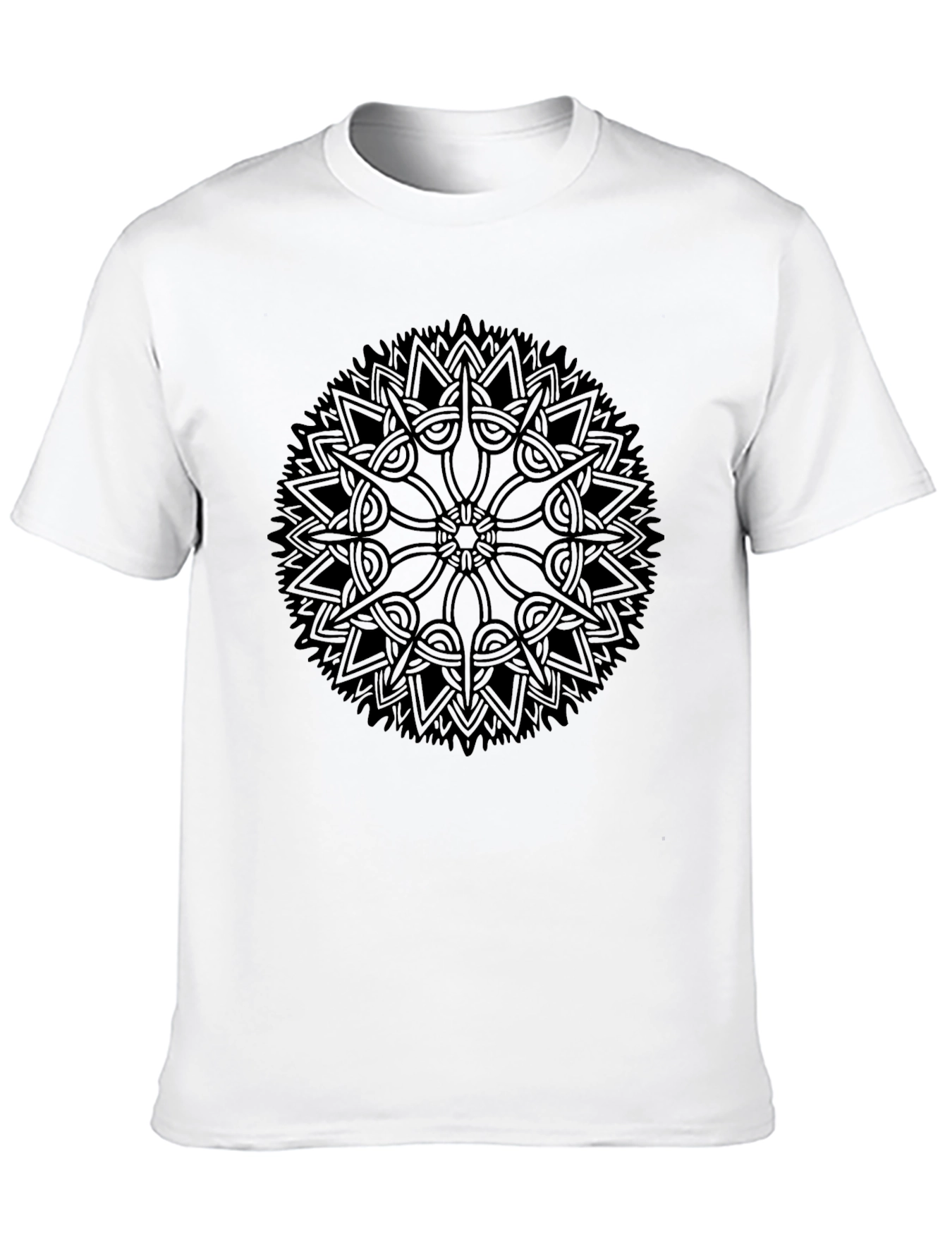 Black Mandala Graphic Tee - Stylish Casual Wear