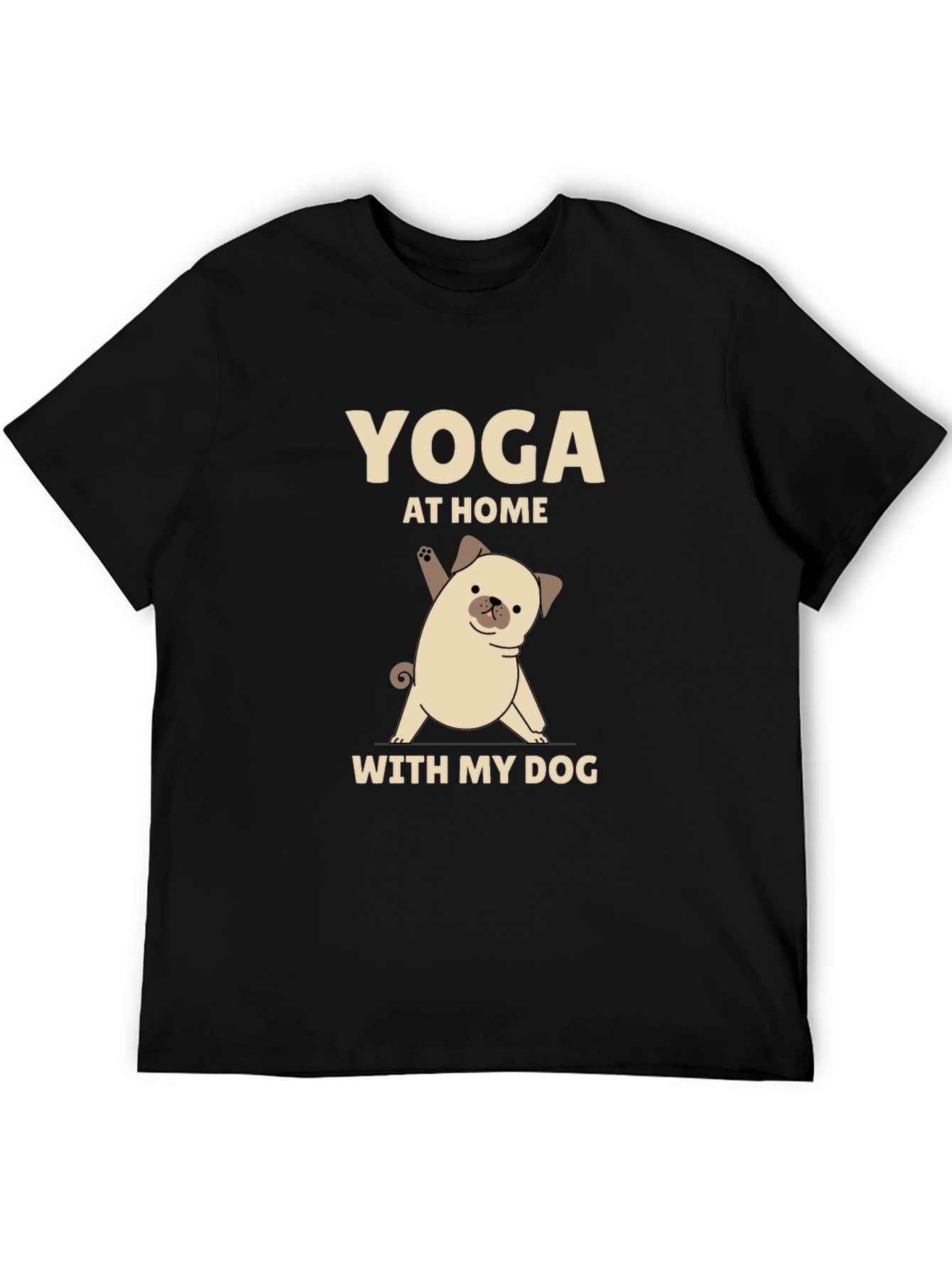 Yoga Pug T-Shirt - At Home With My Dog